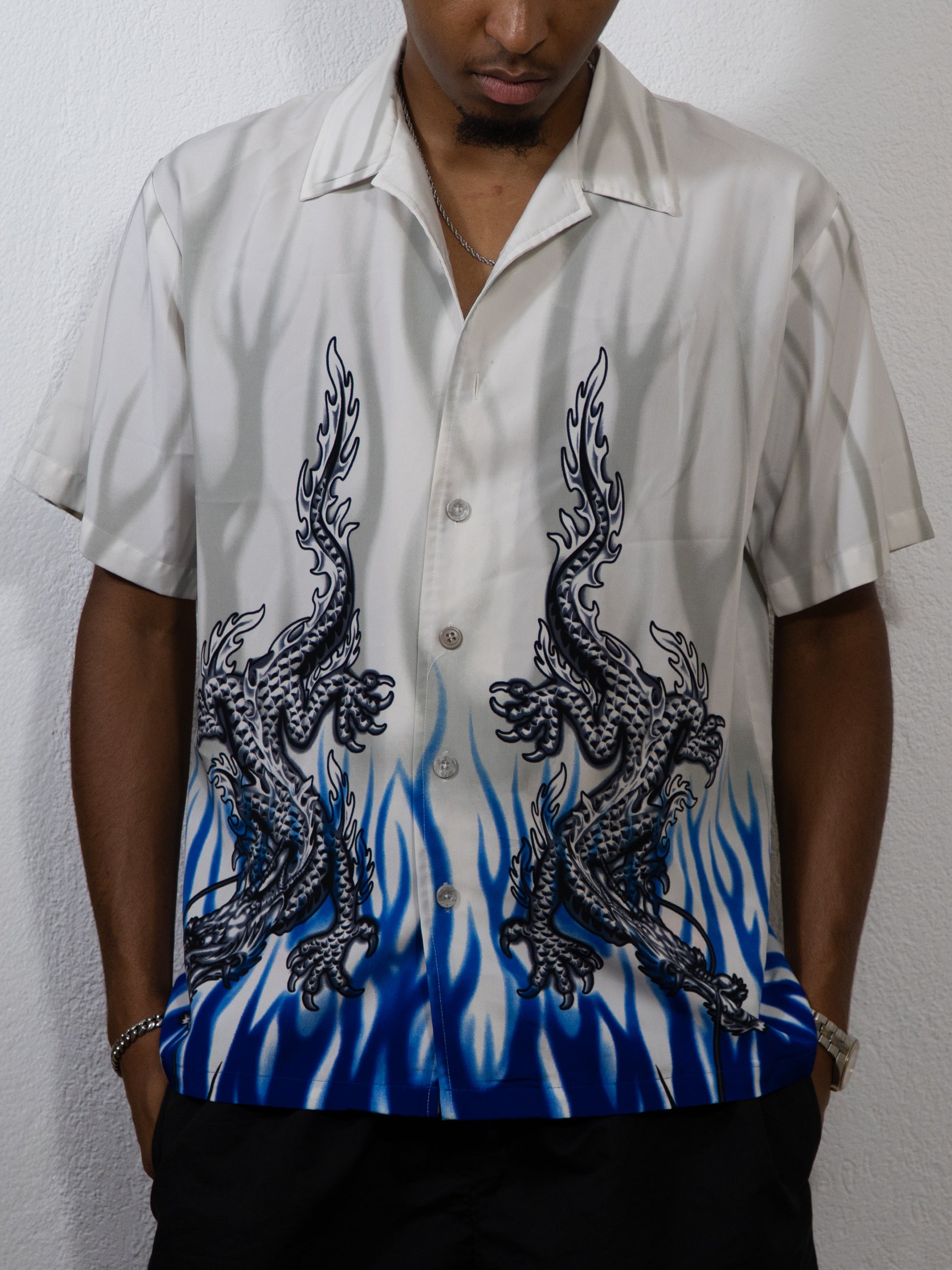 CHEMISE DRAGON STREET CULTURE M BLANC