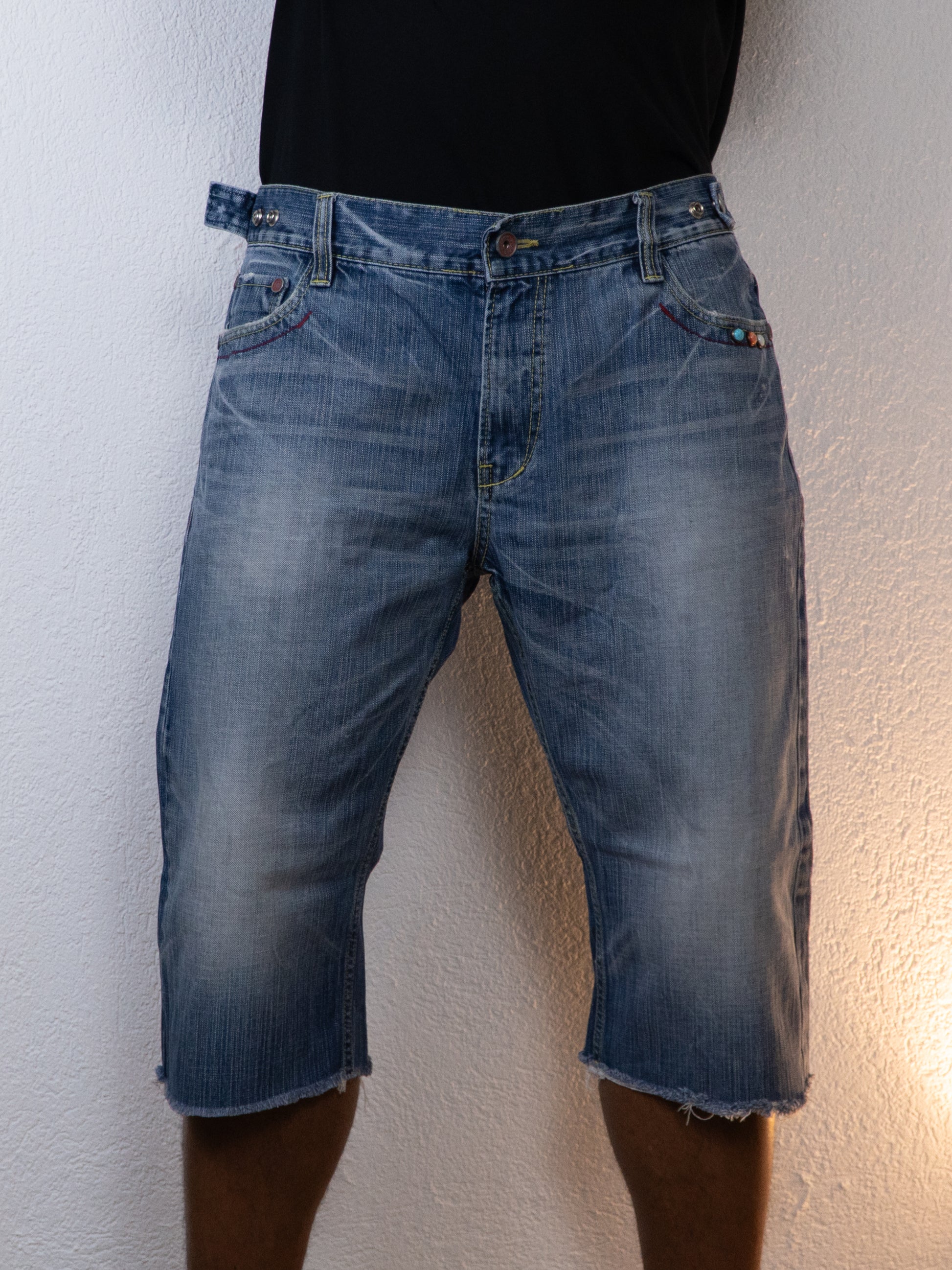 SHORT JEANS VINTAGE RED PEPPER 38 BLEU