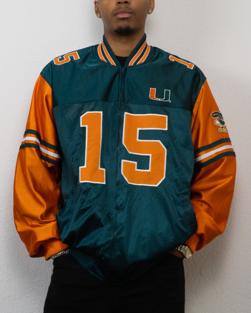JACKET REVERSIBLE NHL MIAMI HURRICANES 2XL VERT ORANGE