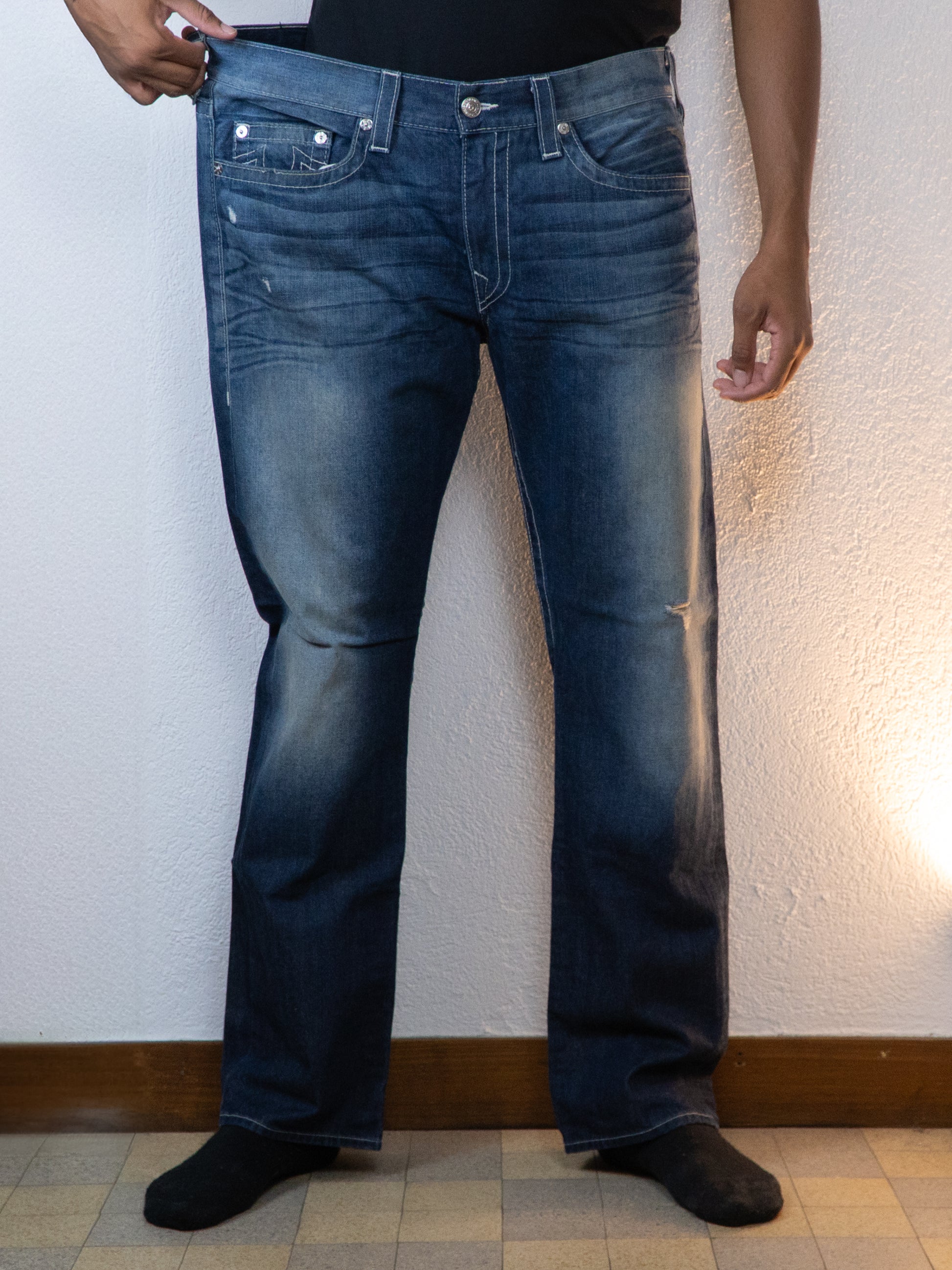 PANTALON JEANS TRUE RELIGION 40 BLEU