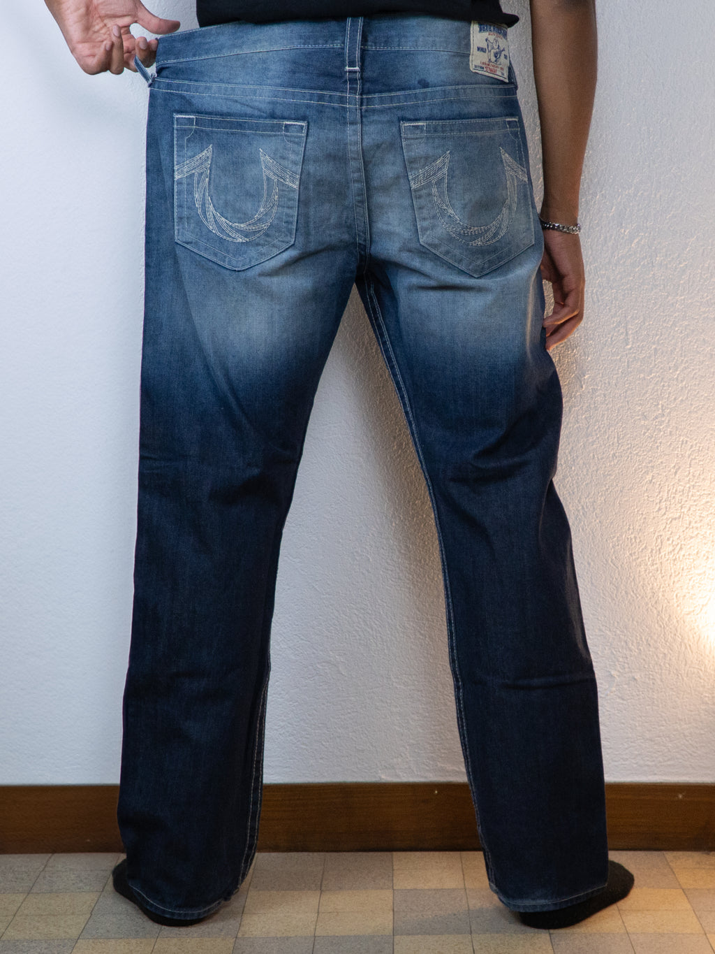 PANTALON JEANS TRUE RELIGION 40 BLEU
