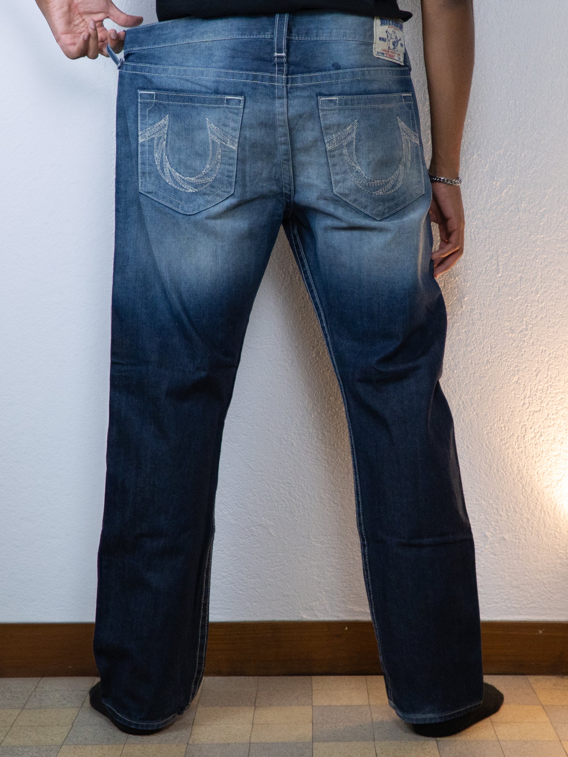PANTALON JEANS TRUE RELIGION 40 BLEU