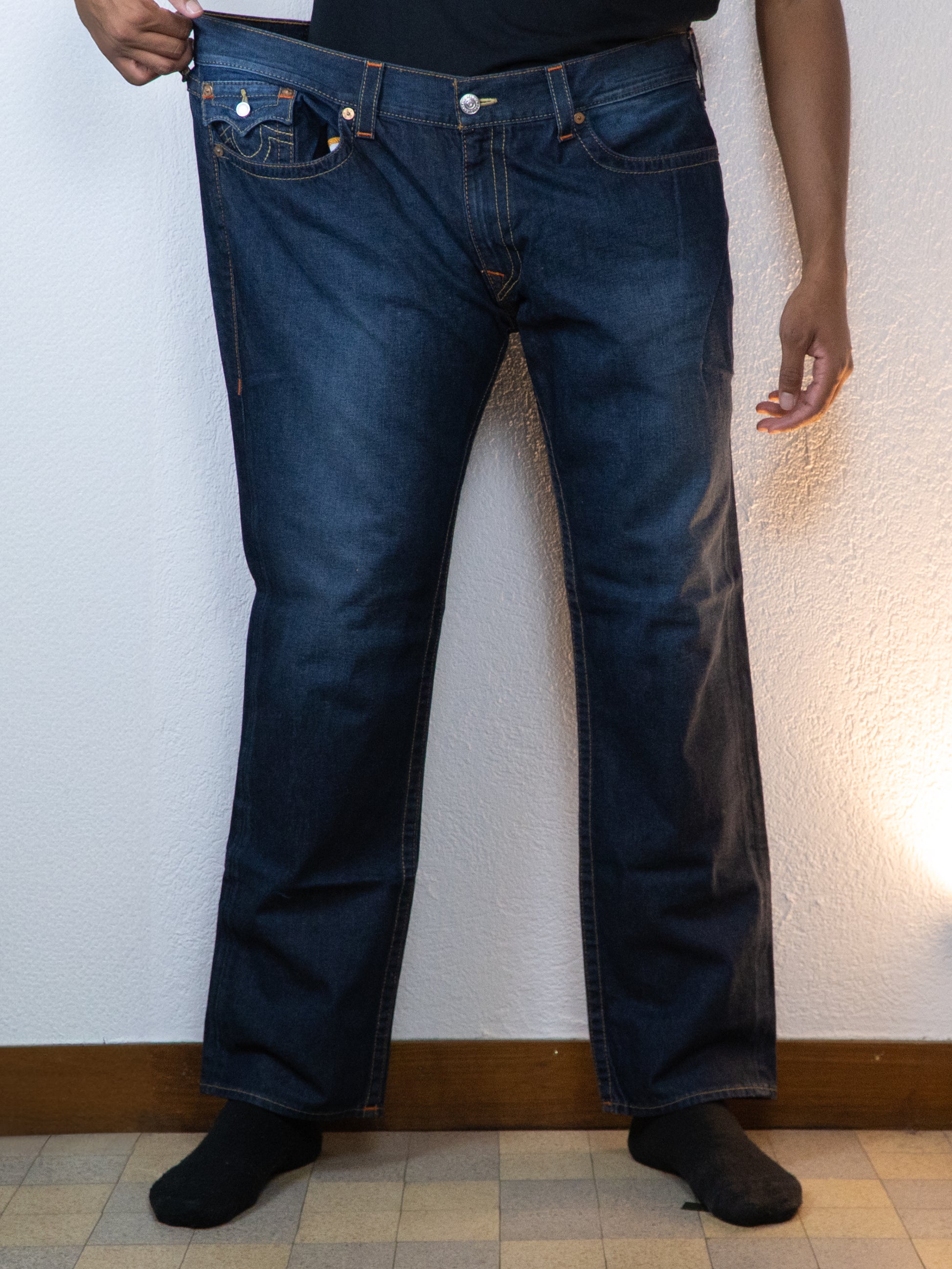 PANTALON JEANS TRUE RELIGION SKINNY 46 BLEU DENIM