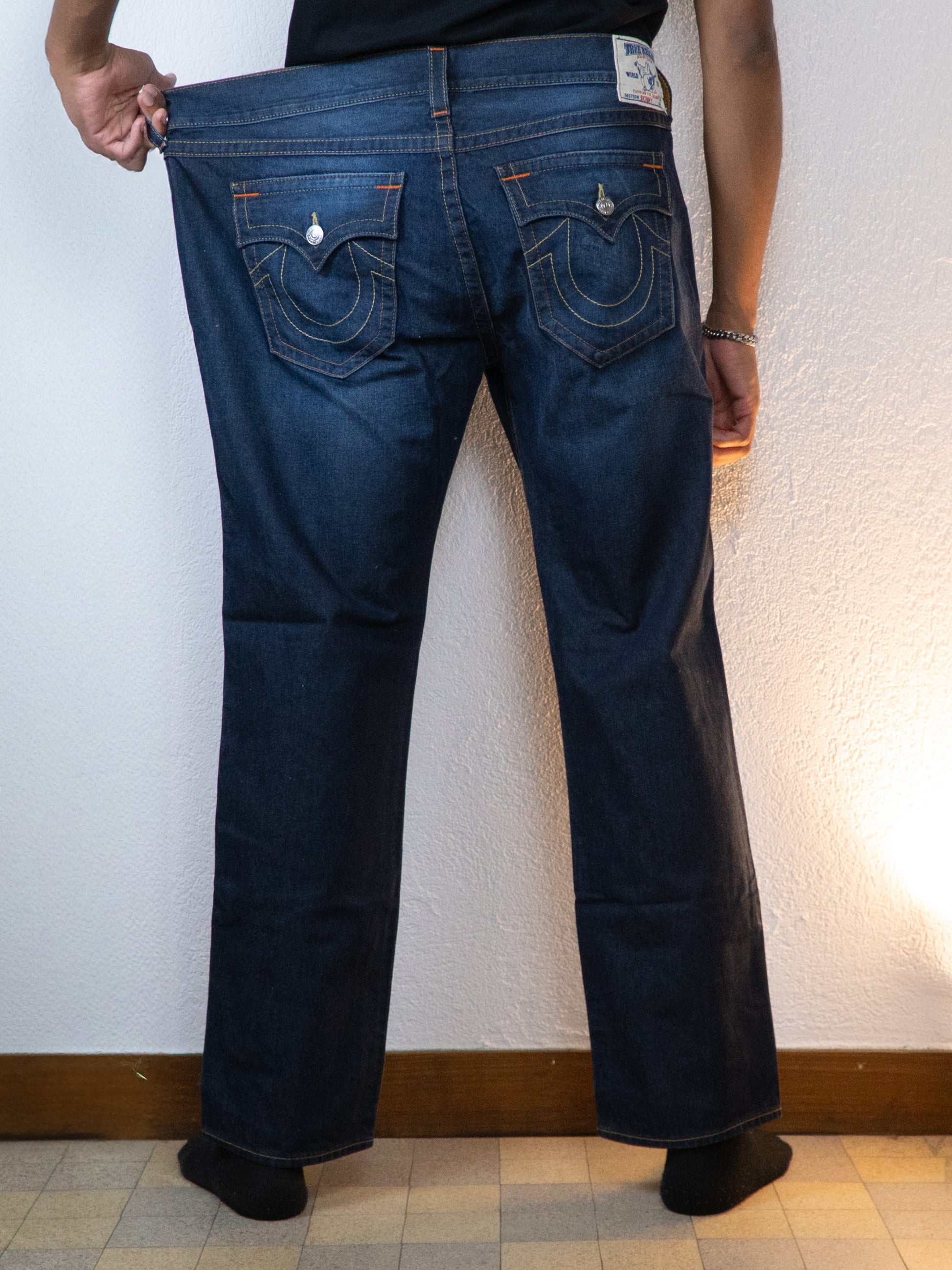 PANTALON JEANS TRUE RELIGION SKINNY 46 BLEU DENIM