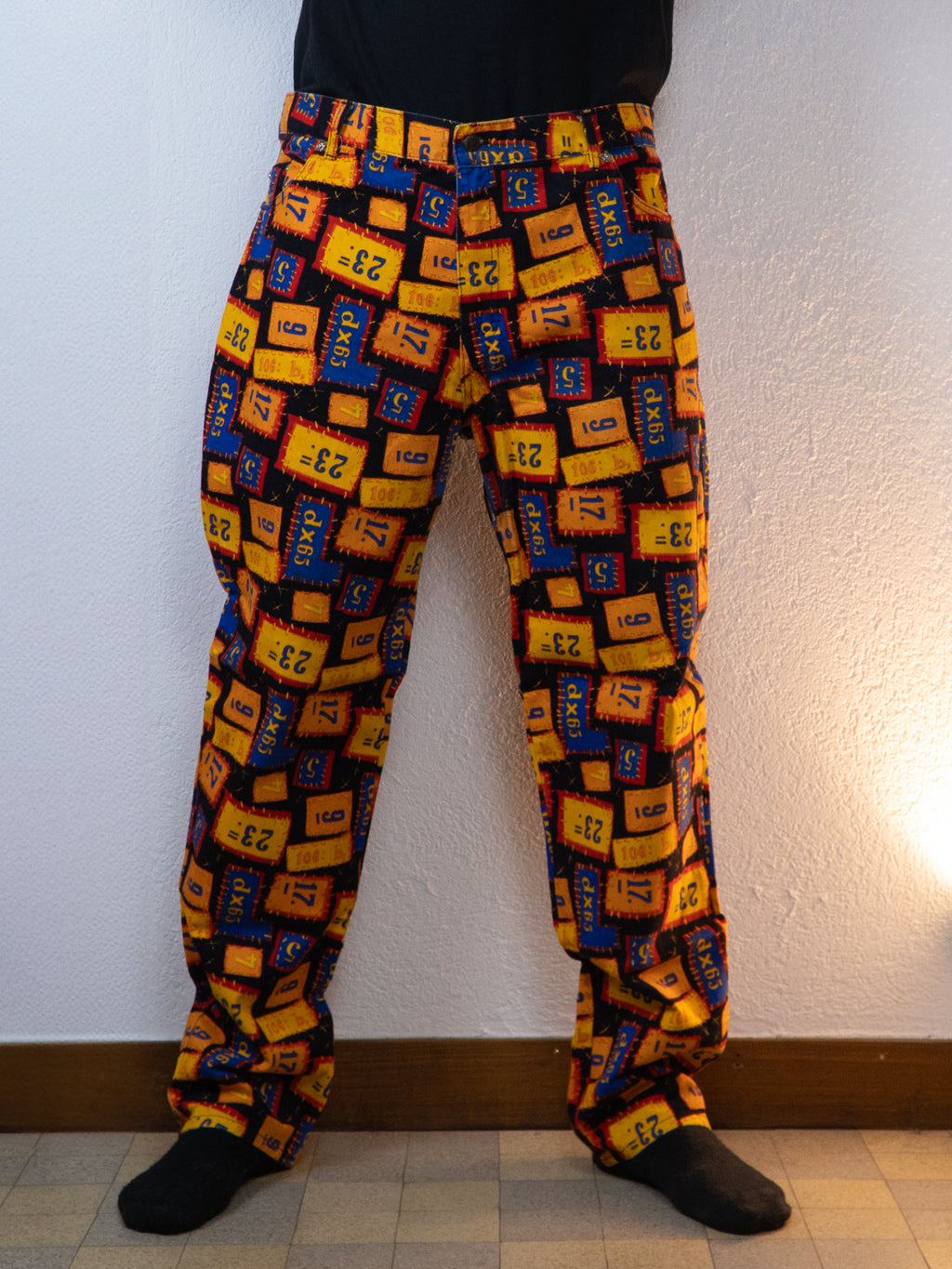 PANTALON GUY O'SPORT 40 NOIR JAUNE