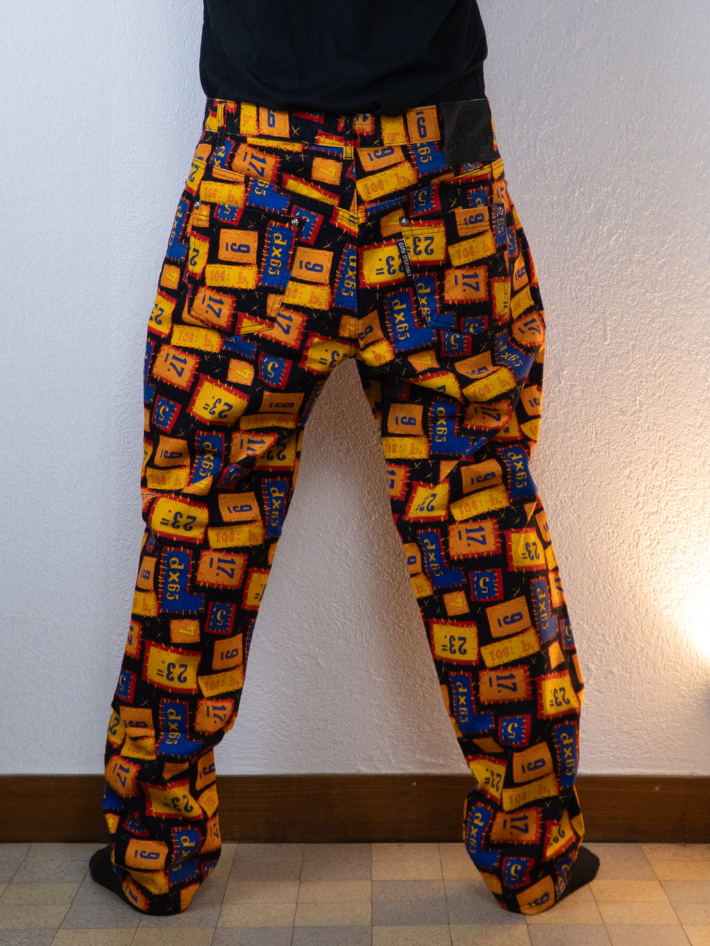 PANTALON GUY O'SPORT 40 NOIR JAUNE