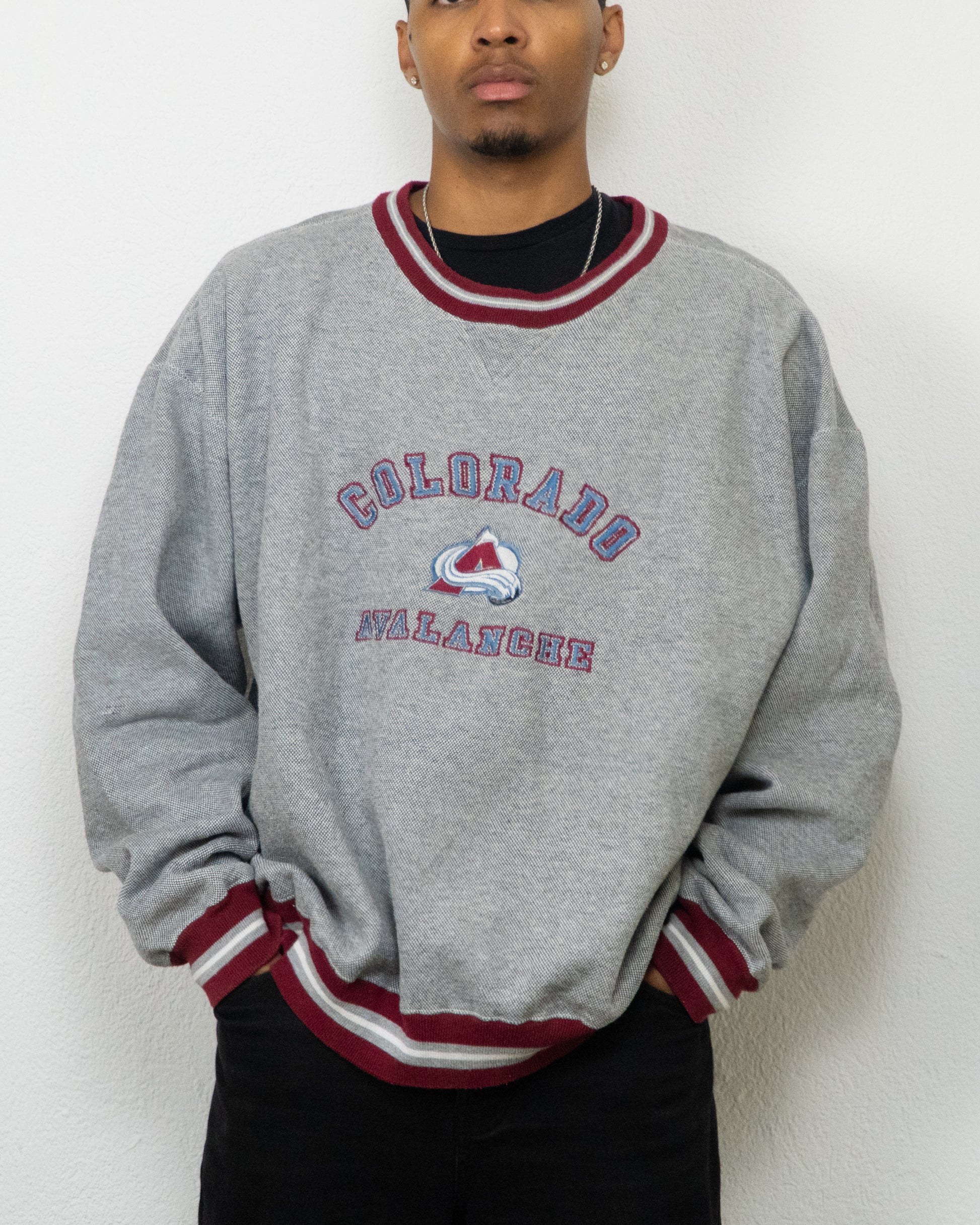 SWEATSHIRT PRO PLAYER COLORADO AVALANCHE 2XL GRIS ROUGE