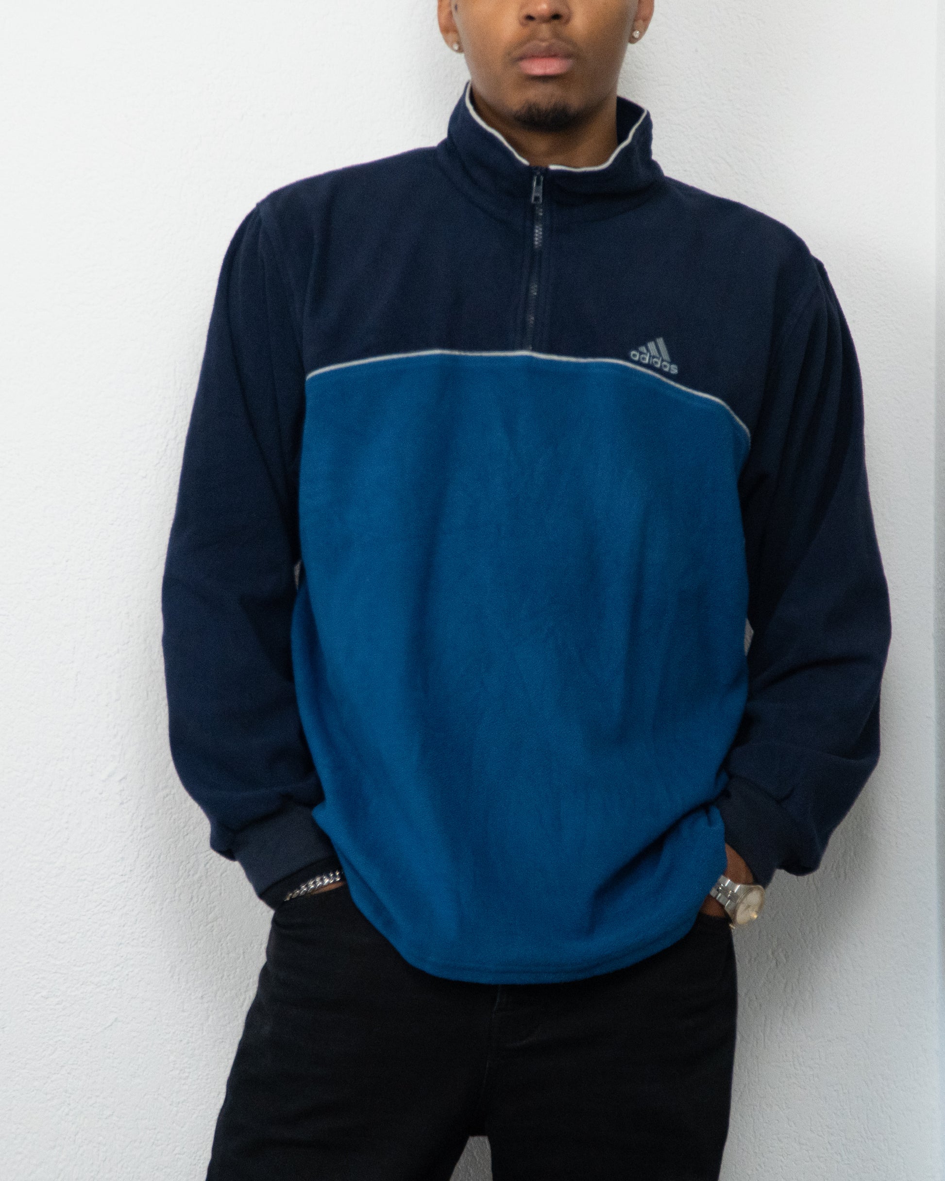 SWEATSHIRT POLAIRE ADIDAS XL NOIR MARINE