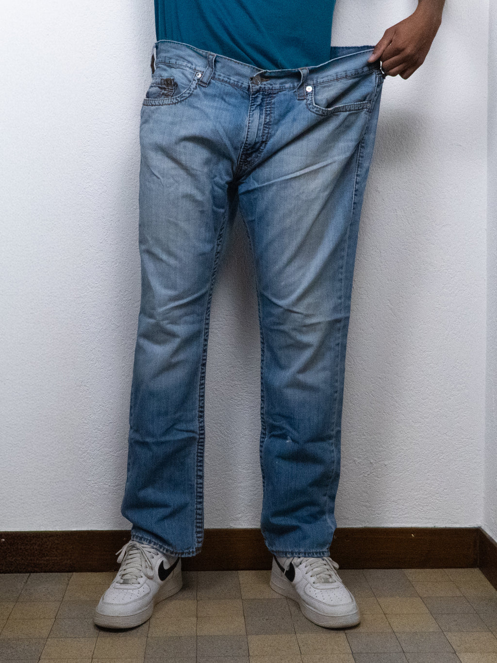 PANTALON TRUE RELIGION 42 BLEU CLAIR