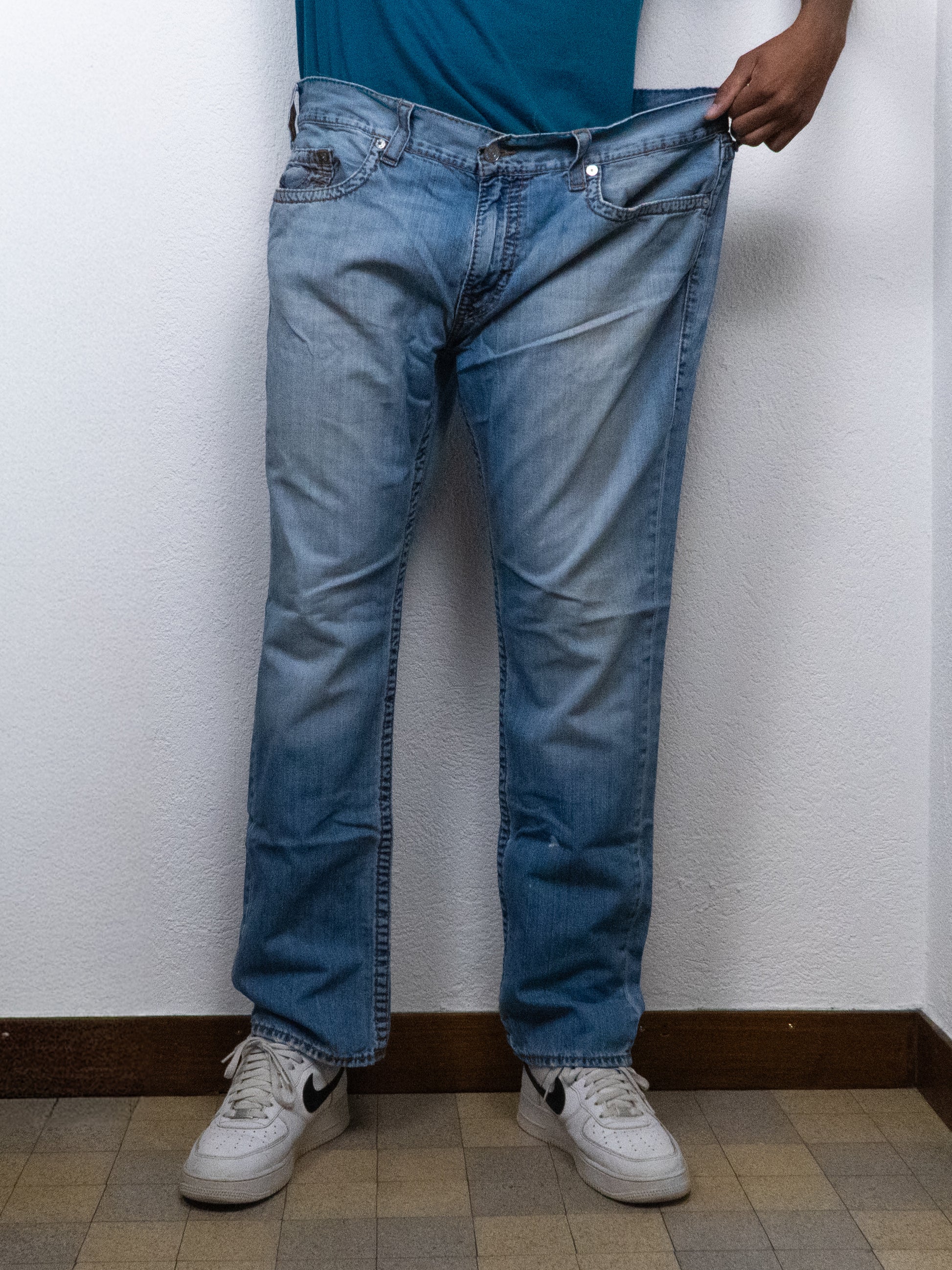 PANTALON TRUE RELIGION 42 BLEU CLAIR