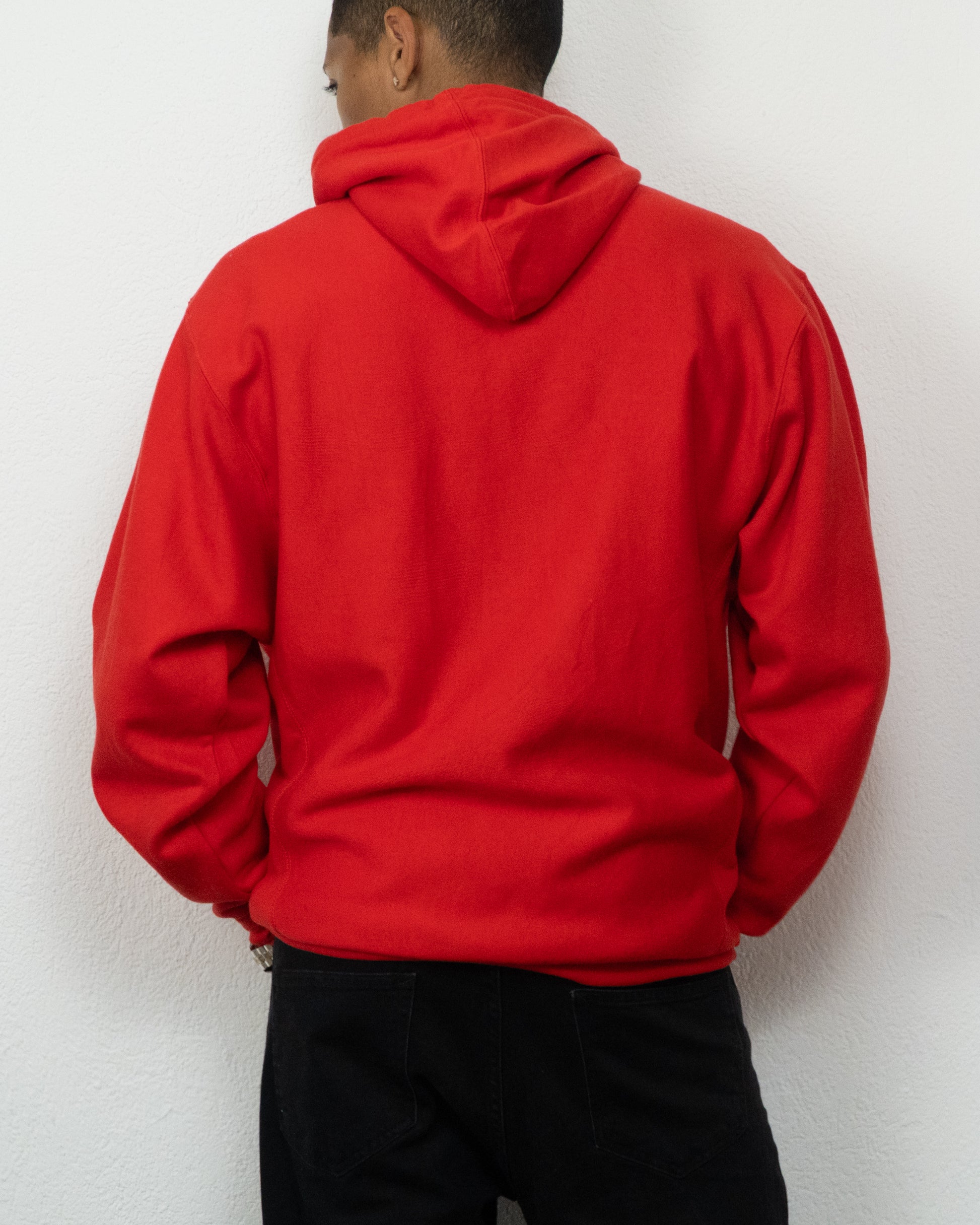 SWEATSHIRT CAPUCHE STEVE AND BARRY'S M ROUGE