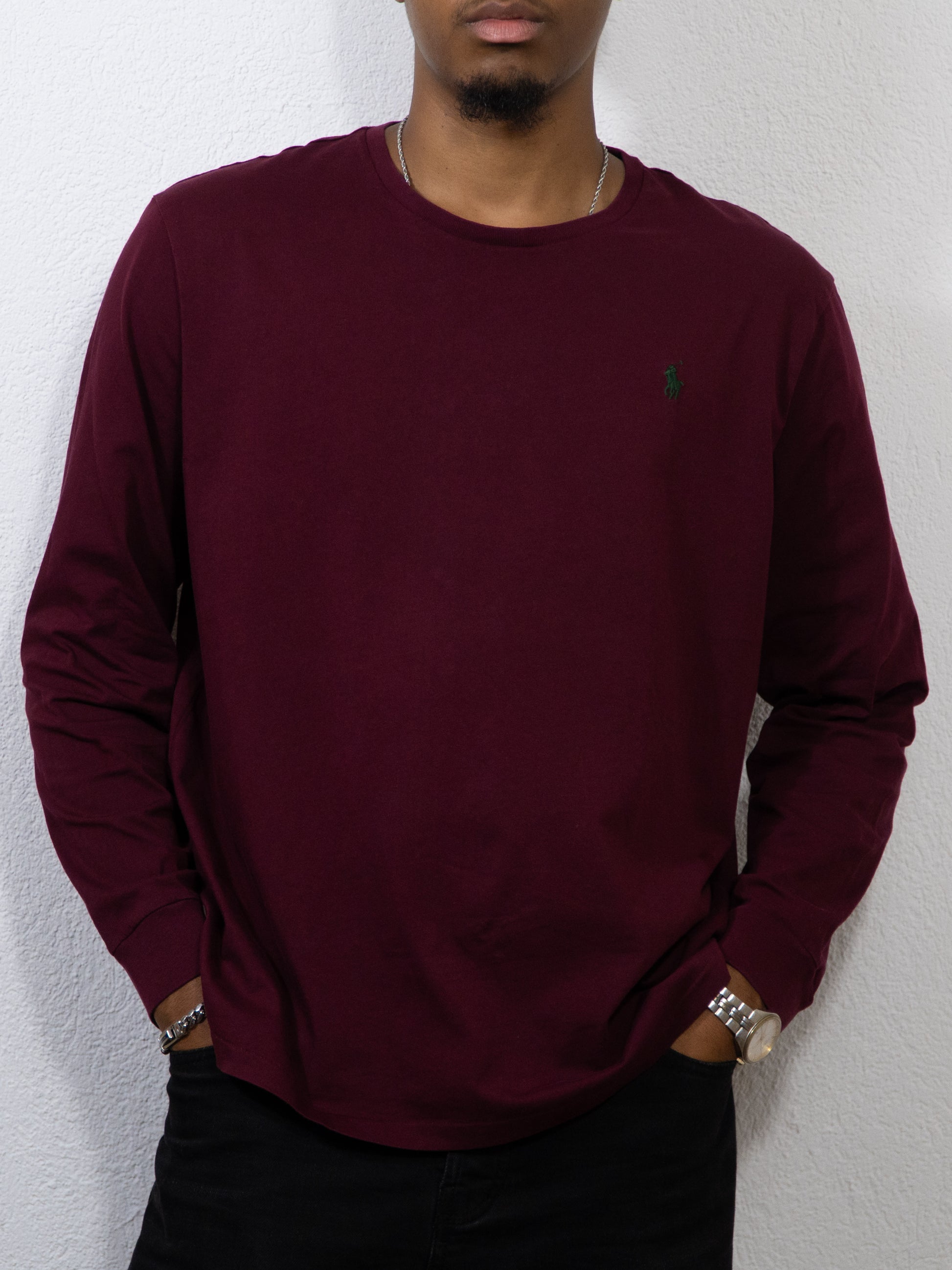 T-SHIRT ML RALPH LAUREN XL BORDEAUX