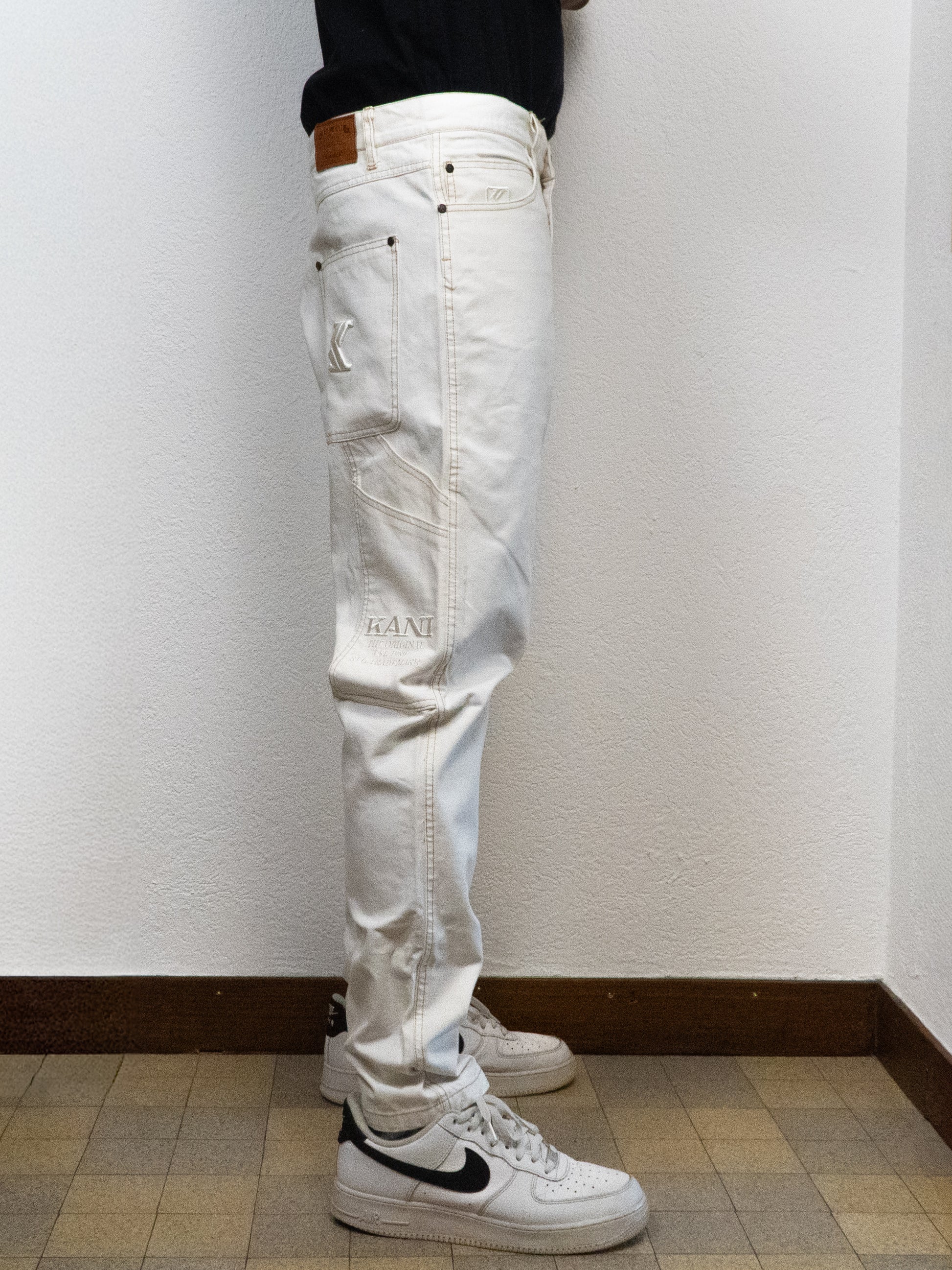 PANTALON KARL KANI L BLANC