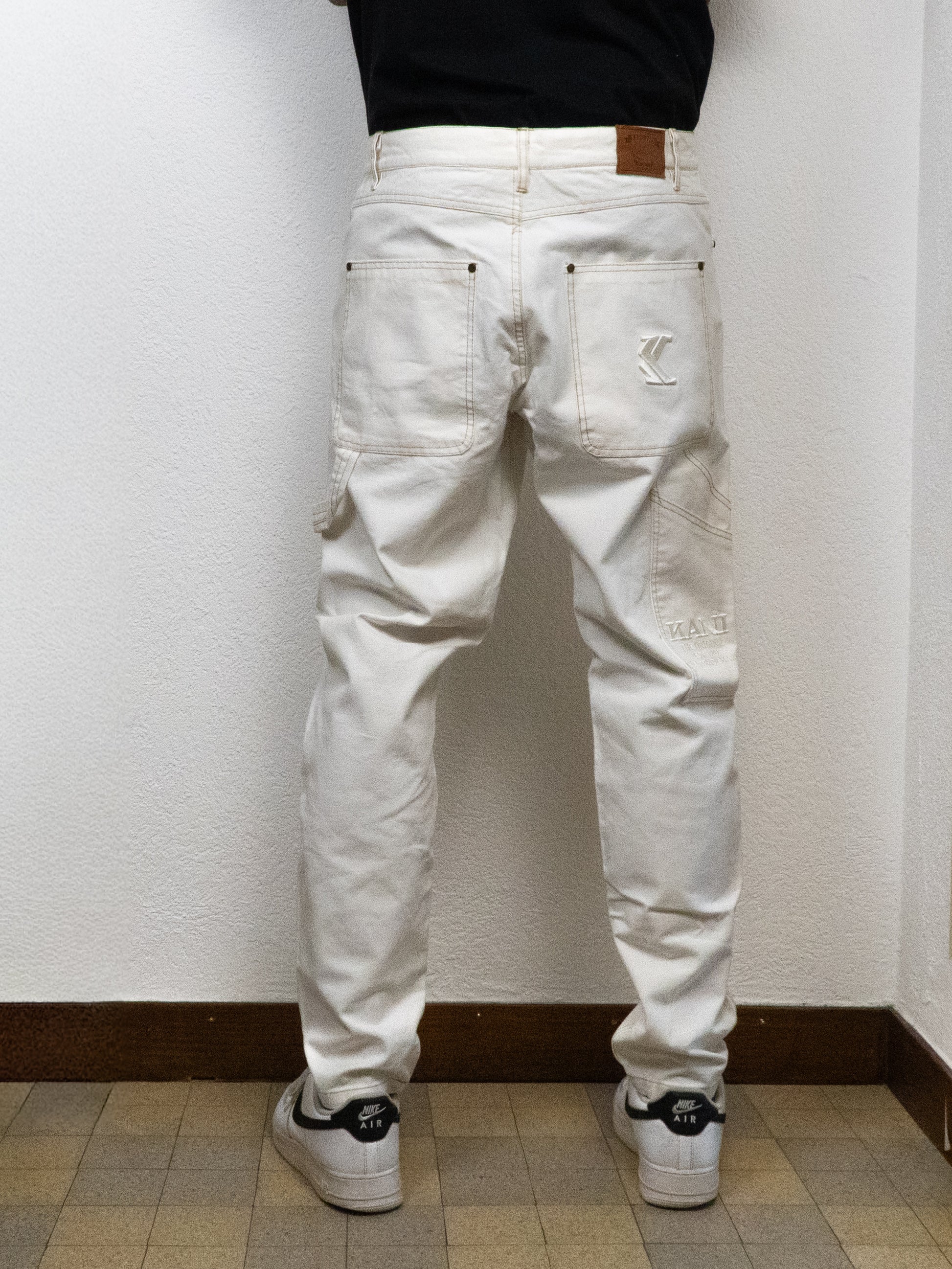 PANTALON KARL KANI L BLANC
