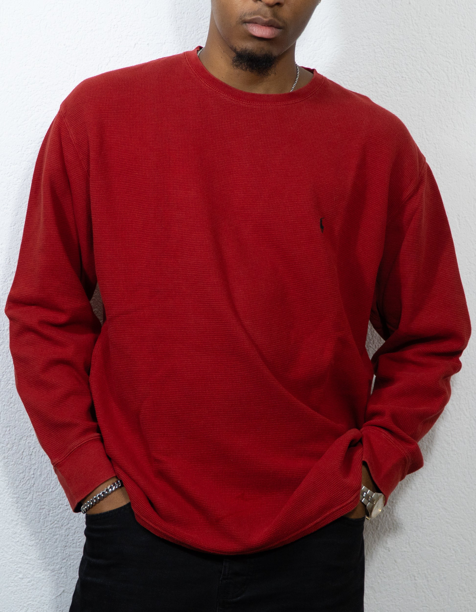 T-SHIRT ML NID D'ABEILLE RALPH LAUREN 2XL ROUGE