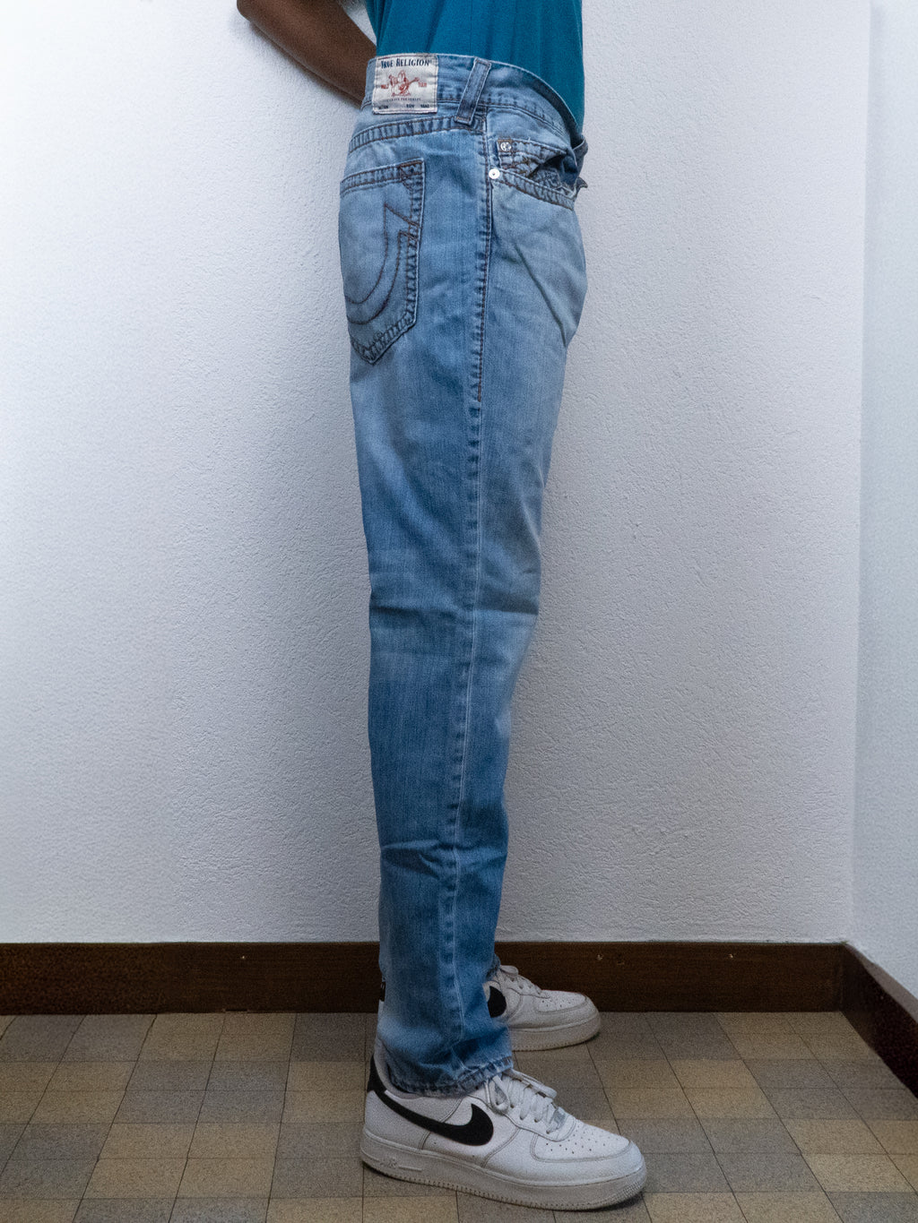 PANTALON TRUE RELIGION 42 BLEU CLAIR