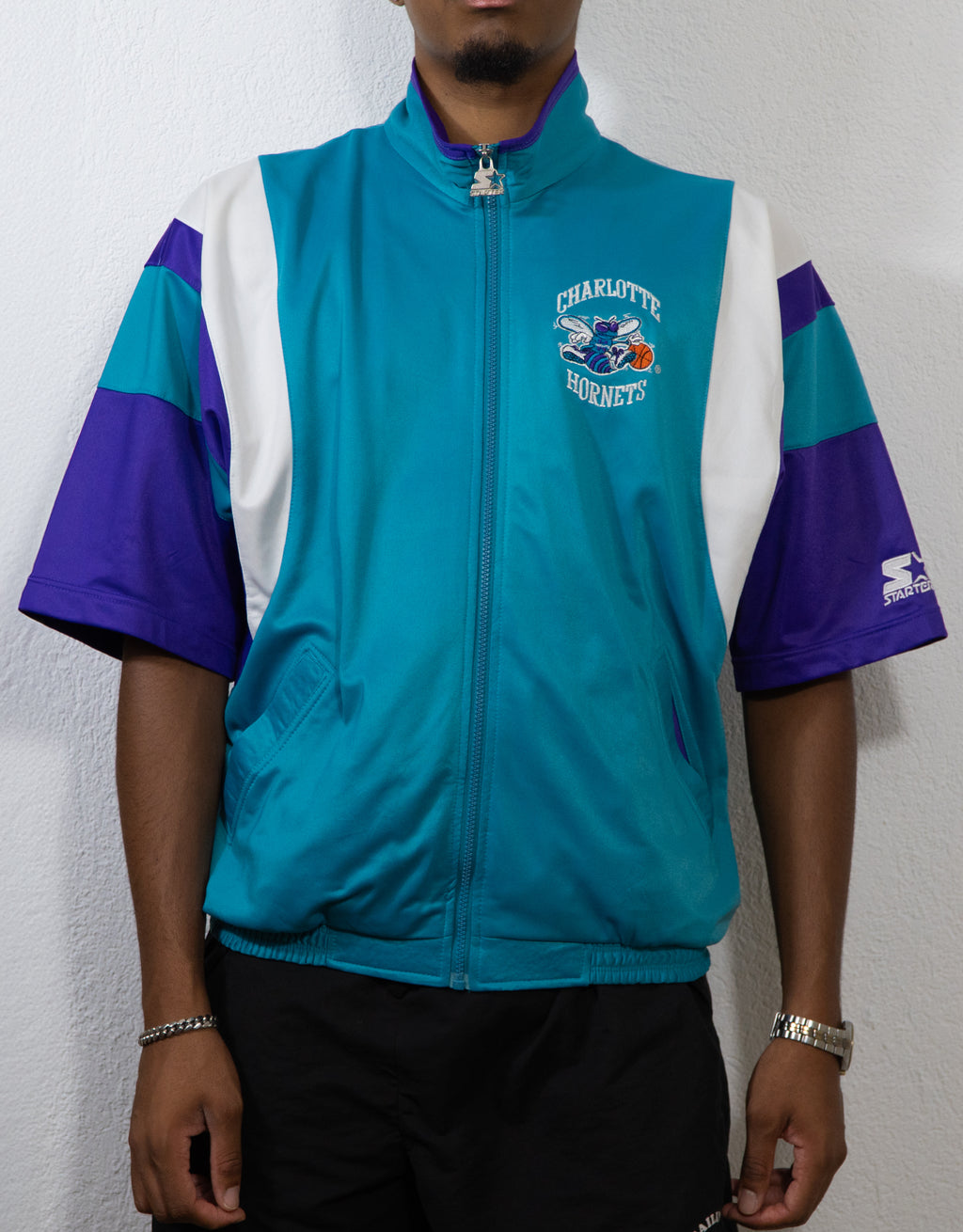 GILET STARTER NBA CHARLOTTE HORNETS L TURQUOISE VIOLET