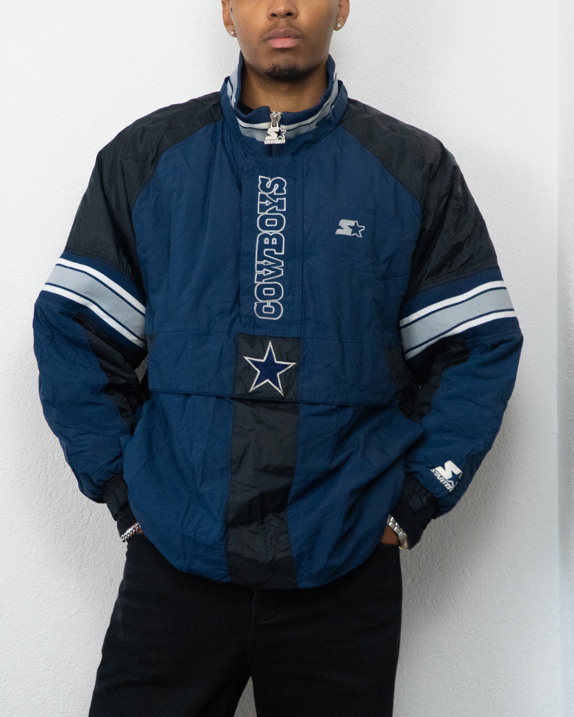 JACKET NFL PRO LINE STARTER COWBOYS L MARINE NOIR