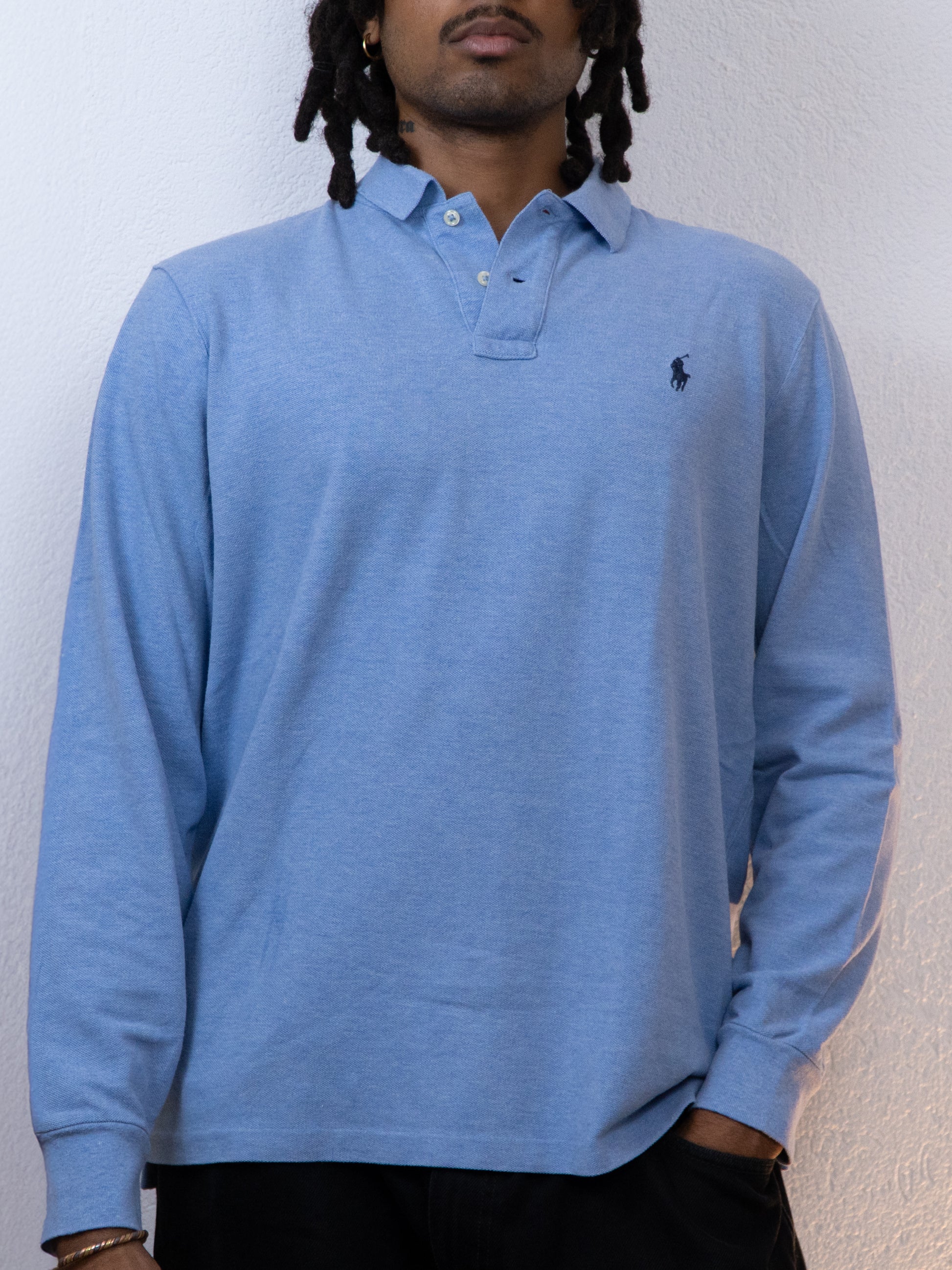 POLO ML RALPH LAUREN CLASSIC FIT L BLEU