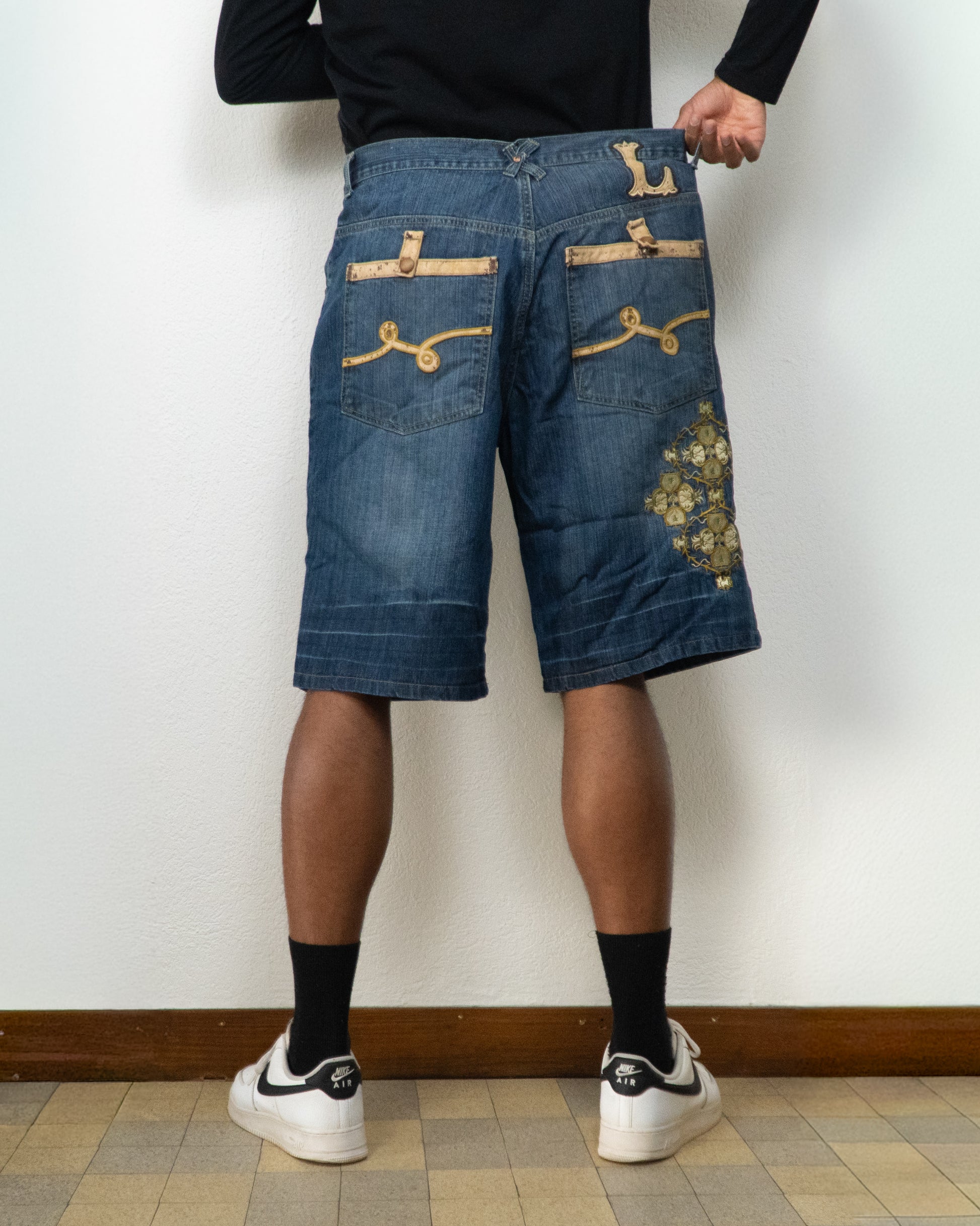 SHORT JEANS LRG 38 BLEU