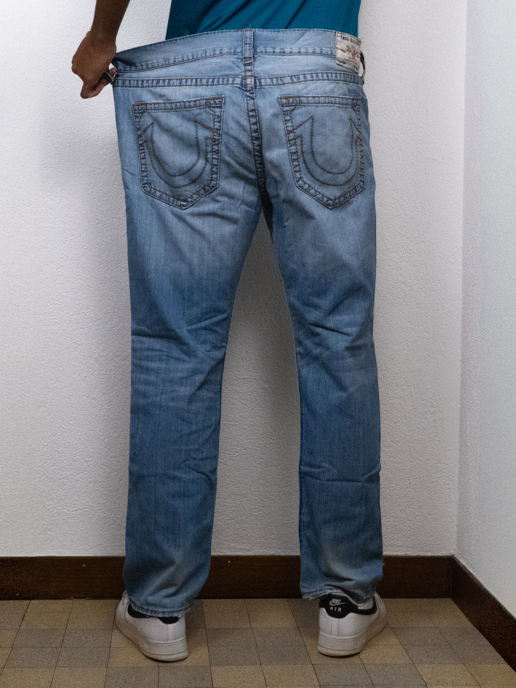 PANTALON TRUE RELIGION 42 BLEU CLAIR