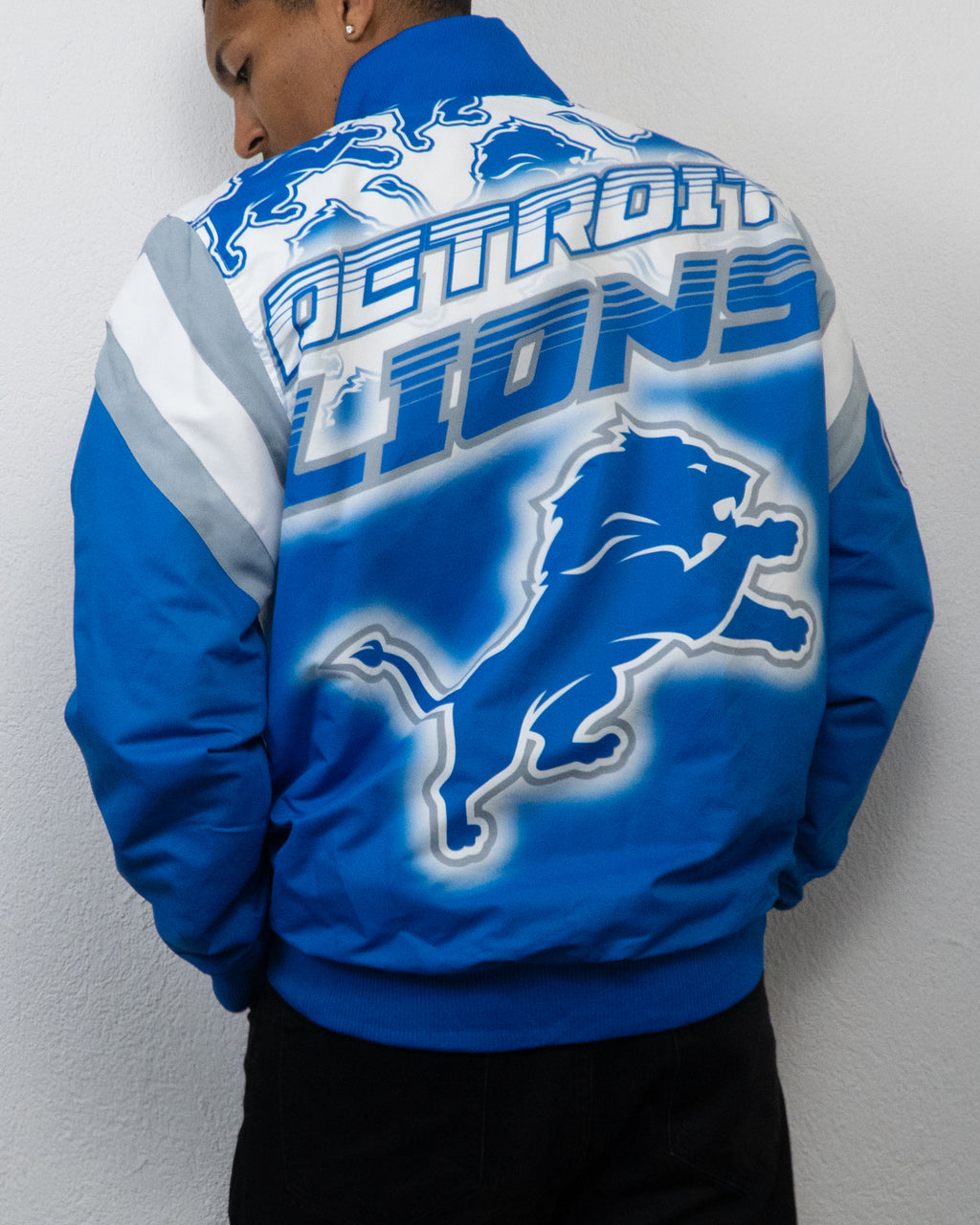 JACKET NFL DETROIT LIONS XL BLANC BLEU