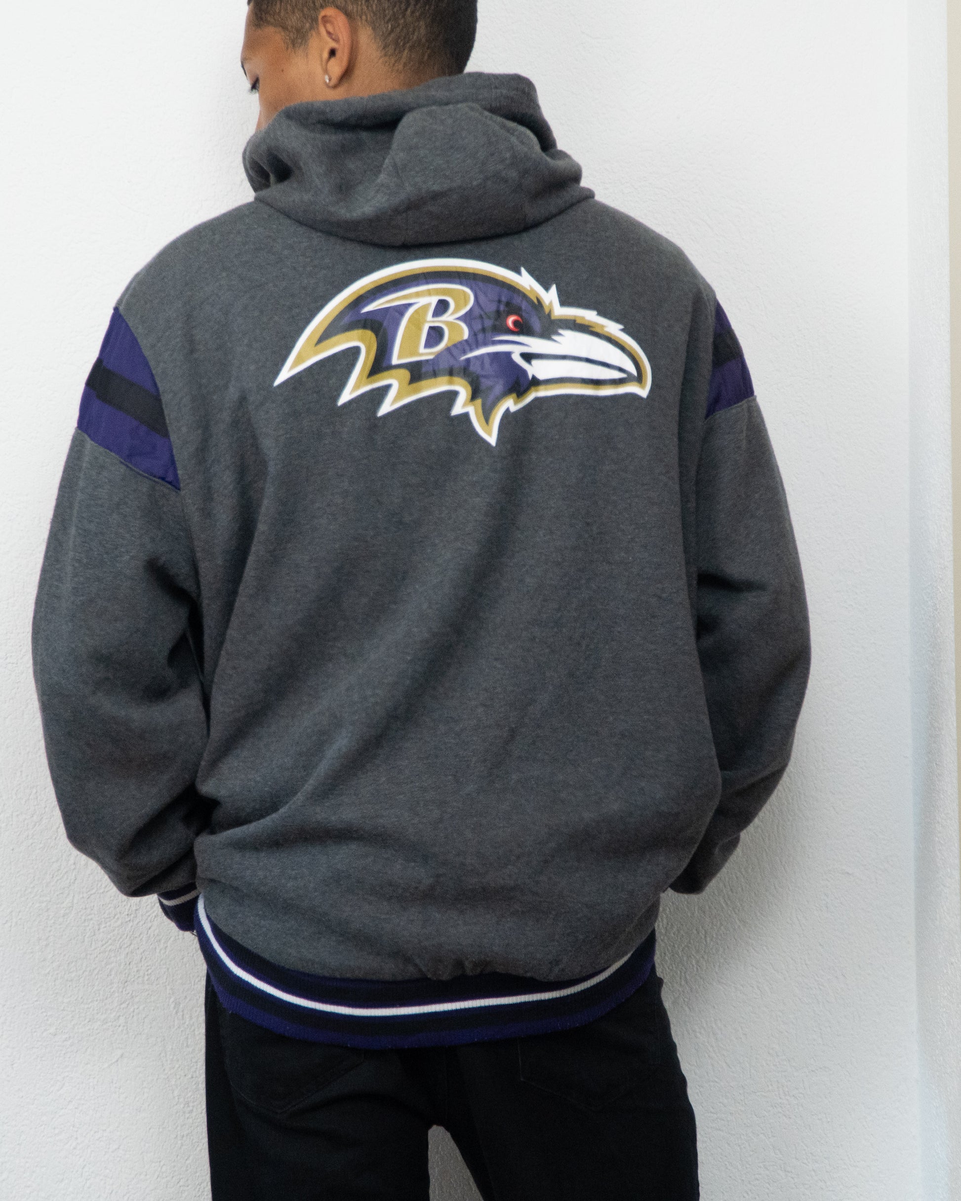 JACKET REVERSIBLE NFL BALTIMORE RAVENS 3XL GRIS VIOLET