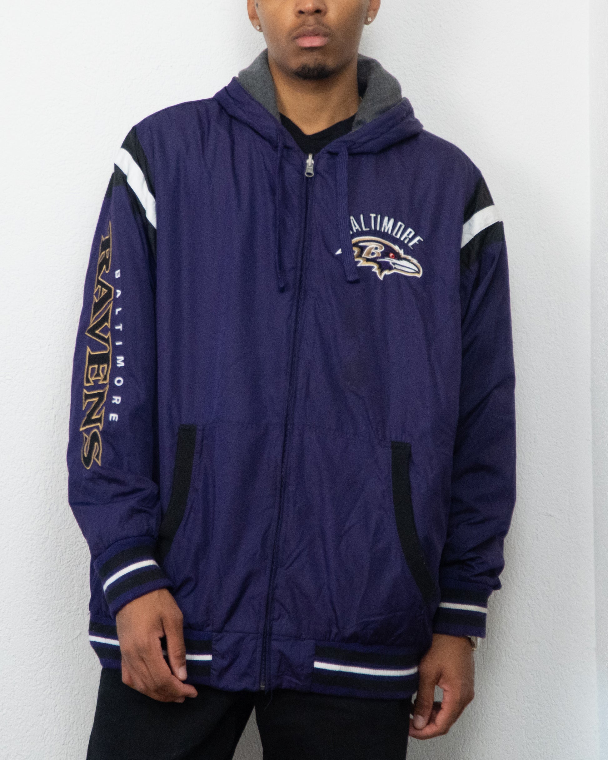 JACKET REVERSIBLE NFL BALTIMORE RAVENS 3XL GRIS VIOLET