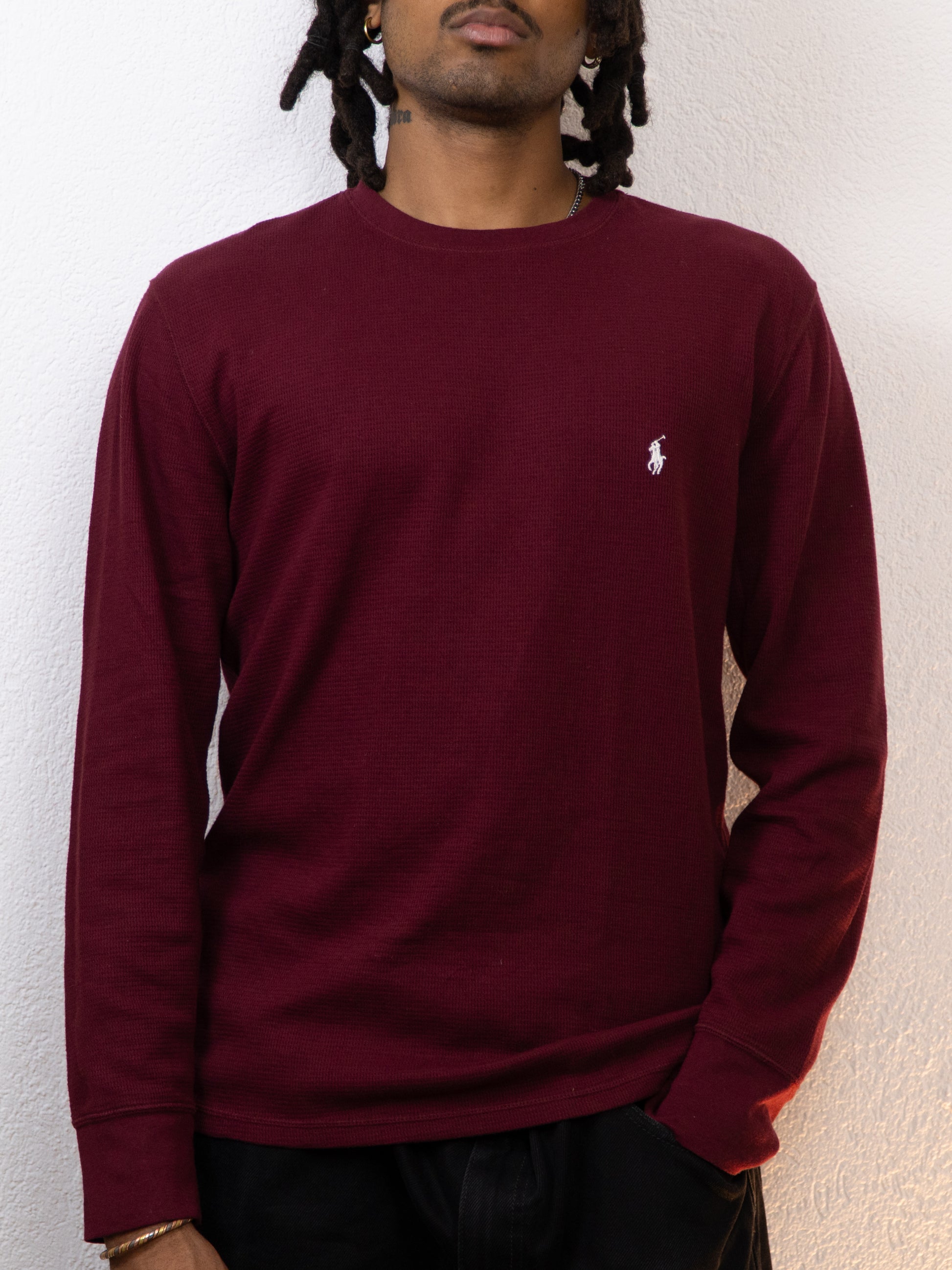 T-SHIRT ML RALPH LAUREN L BORDEAUX
