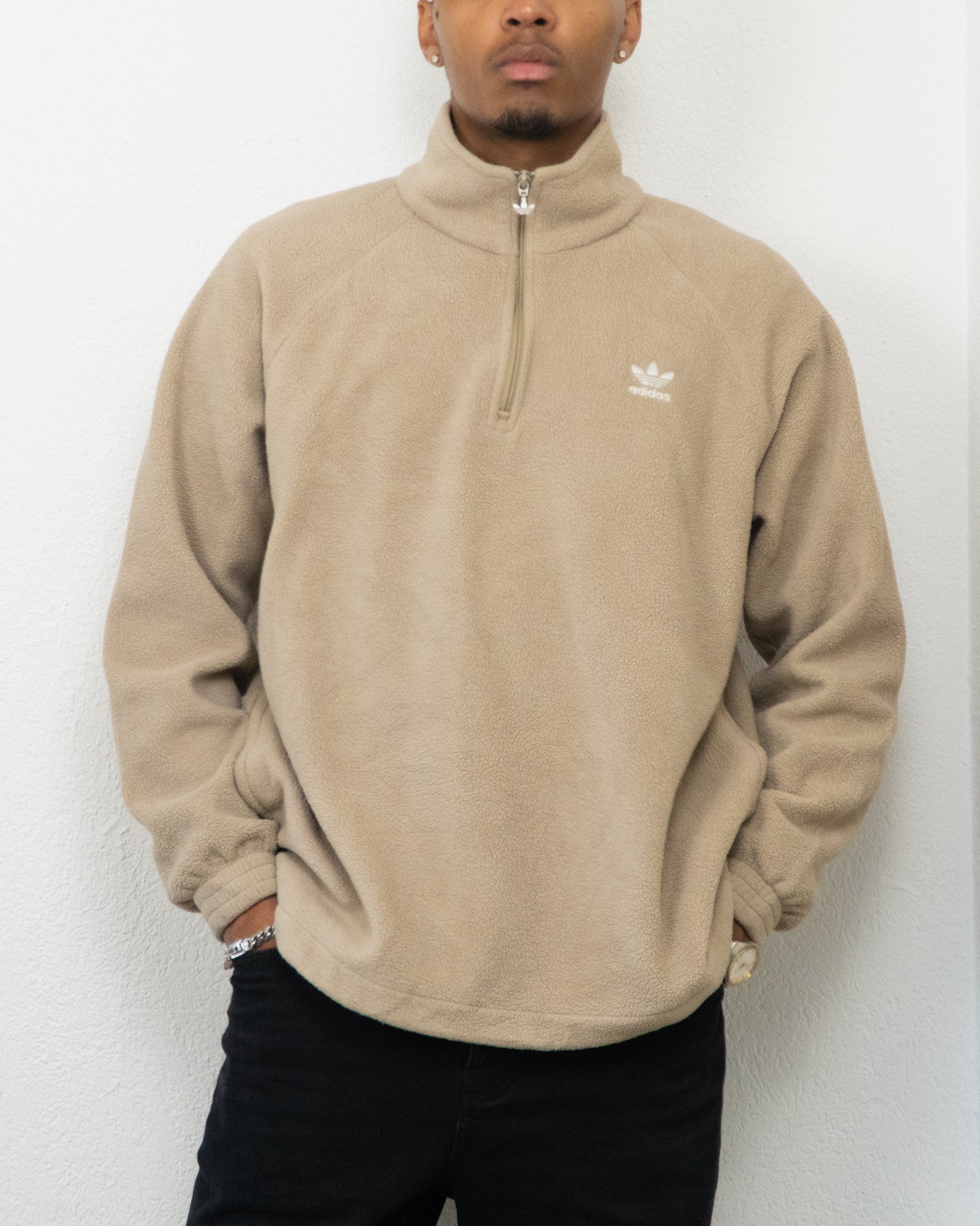 SWEATSHIRT POLAIRE ADIDAS XL BEIGE