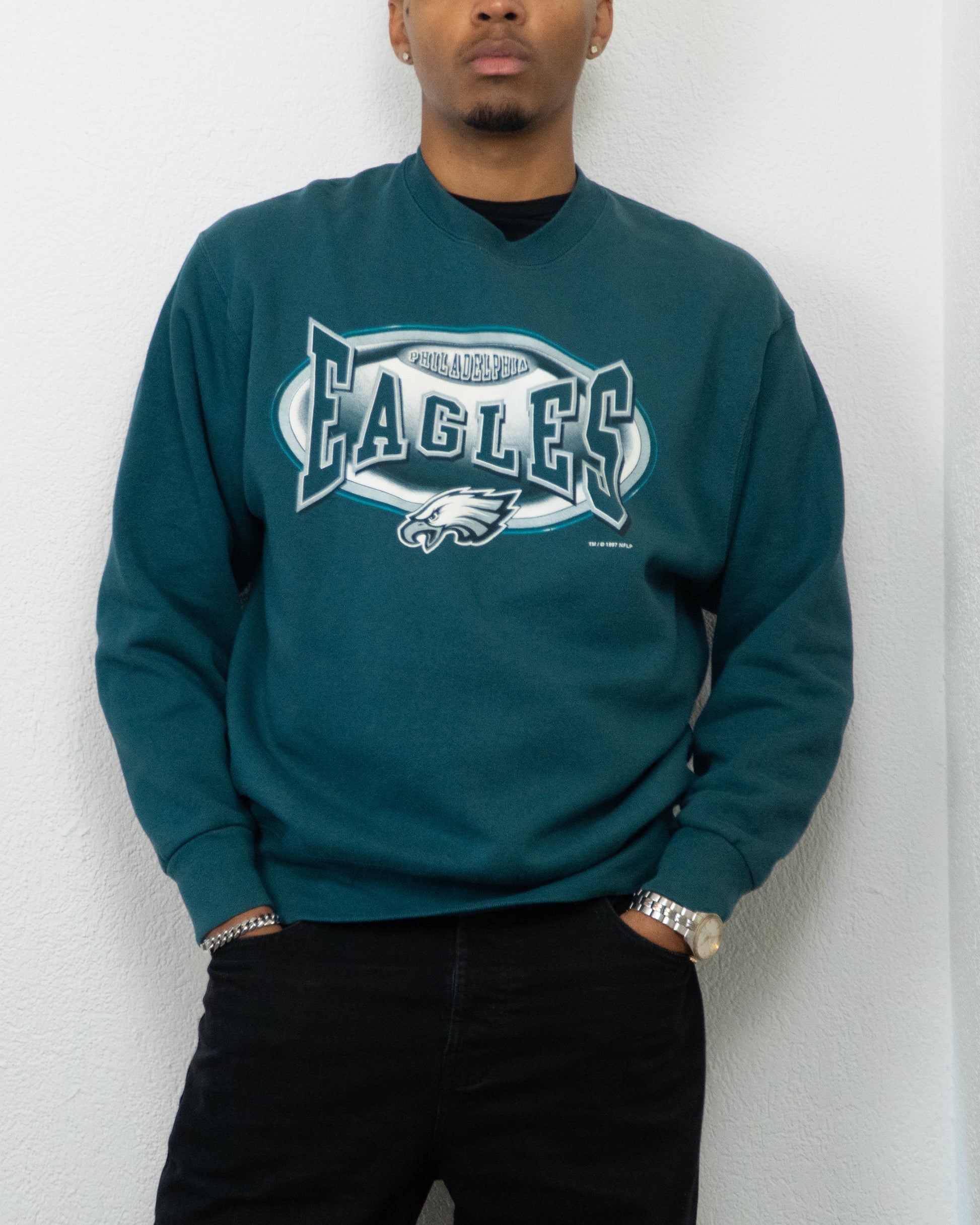 SWEATSHIRT PRO PLAYER EAGLES L VERT