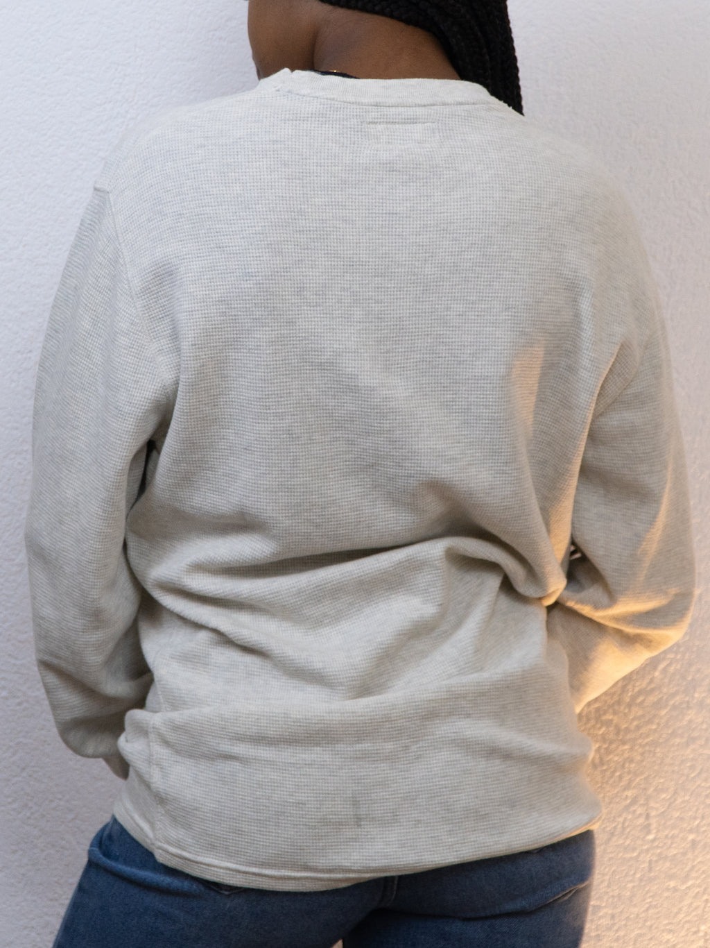 T-SHIRT ML NID D'ABEILLE RALPH LAUREN M BLANC GRIS