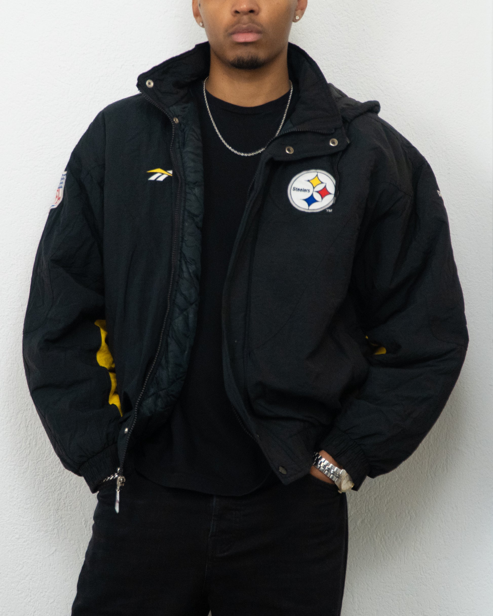 JACKET NFL PRO LINE AUTHENTIC REEBOK L NOIR