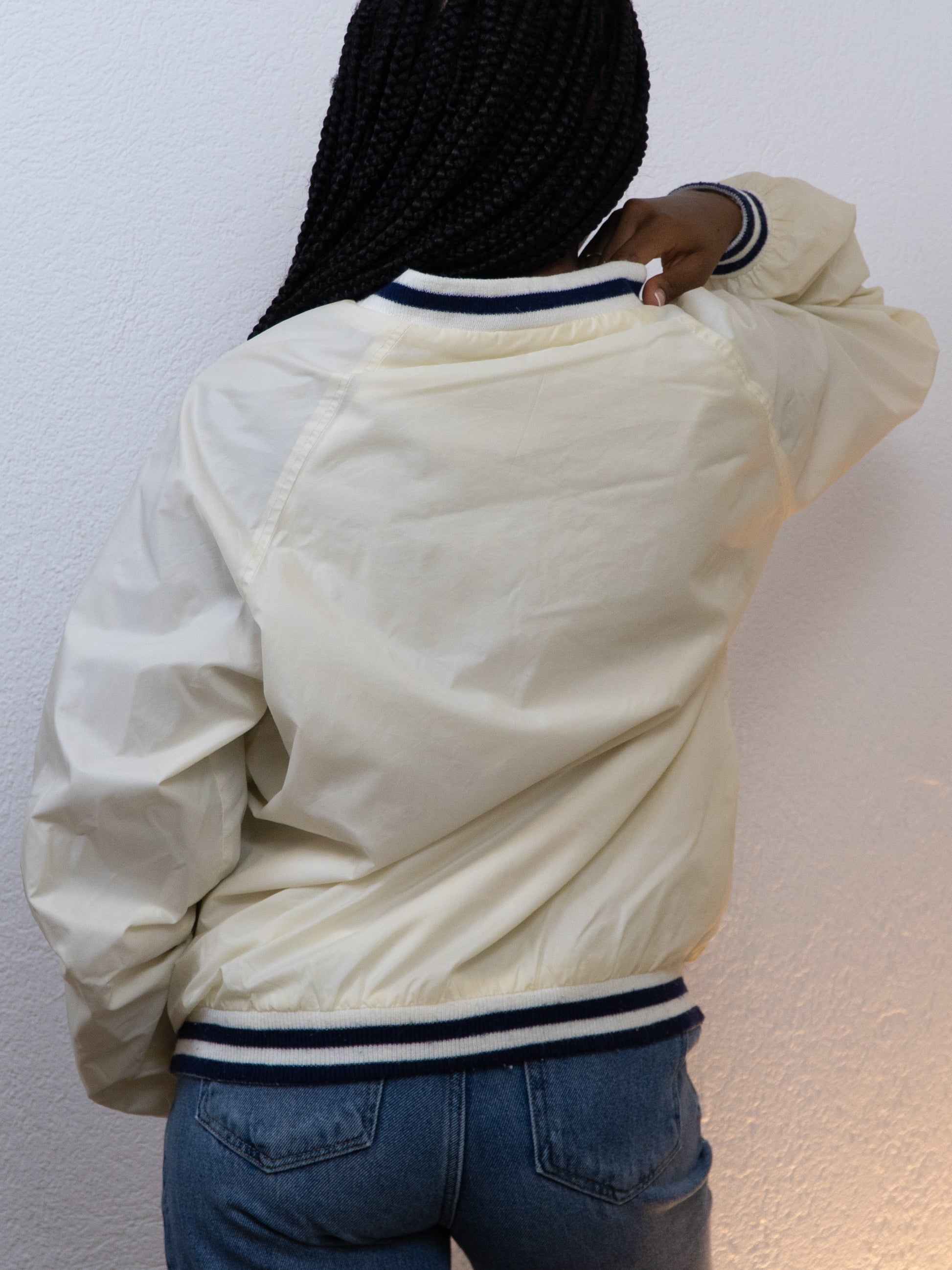 JACKET BASEBALL SLAZENGER DUNLOP M BLANC