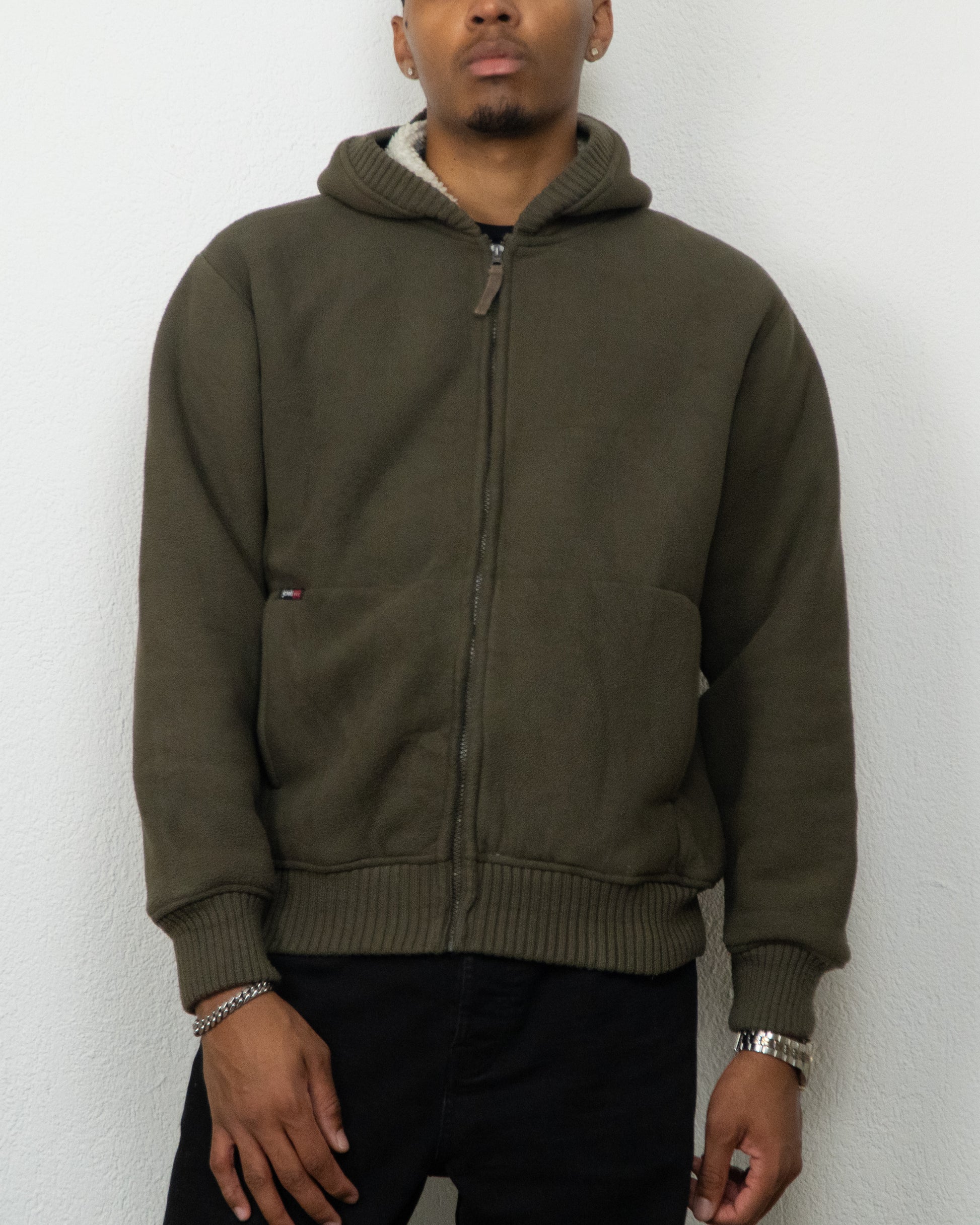 SWEATSHIRT CAPUCHE POLAIRE SCHOTT NYC S VERT