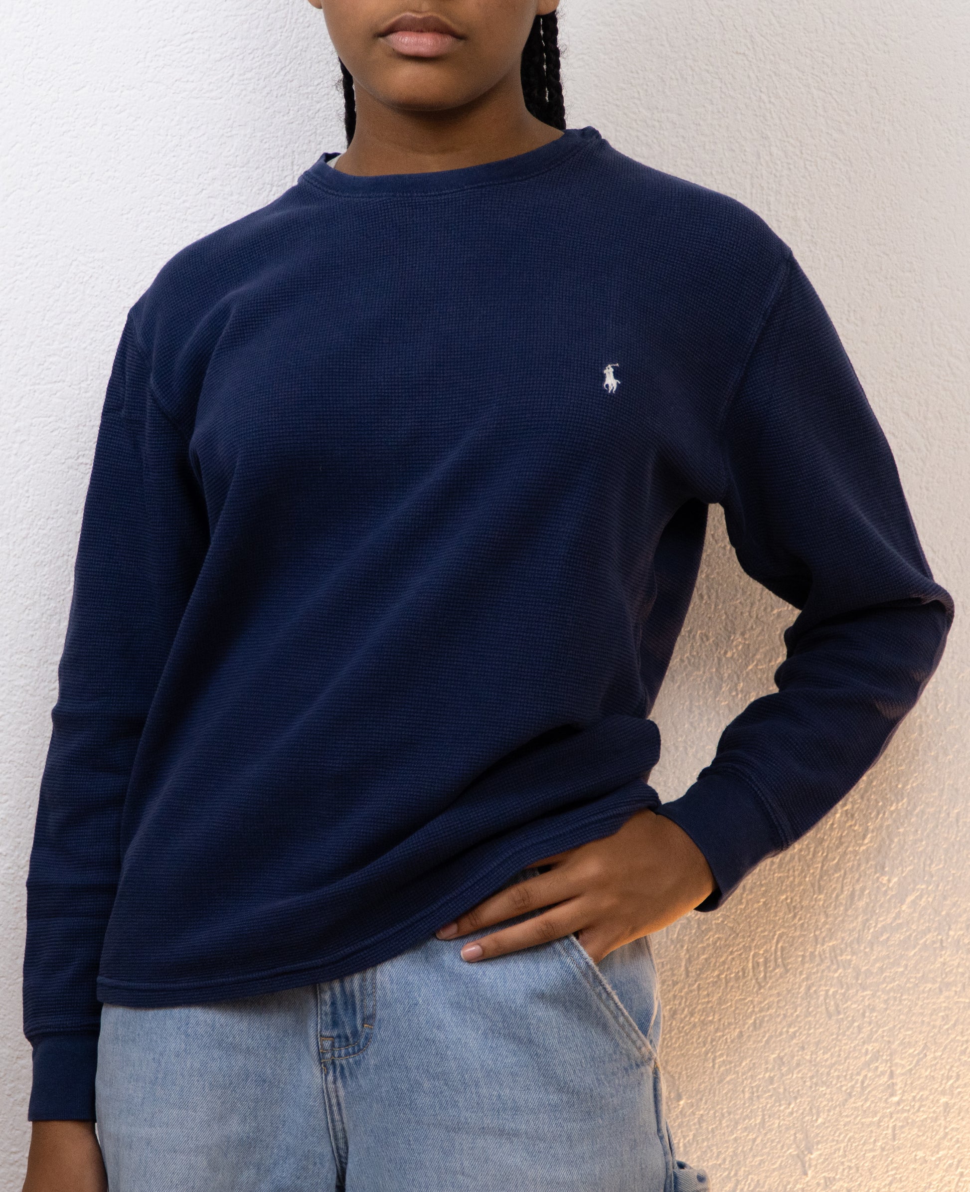 T-SHIRT ML NID D'ABEILLE RALPH LAUREN L BLEU MARINE