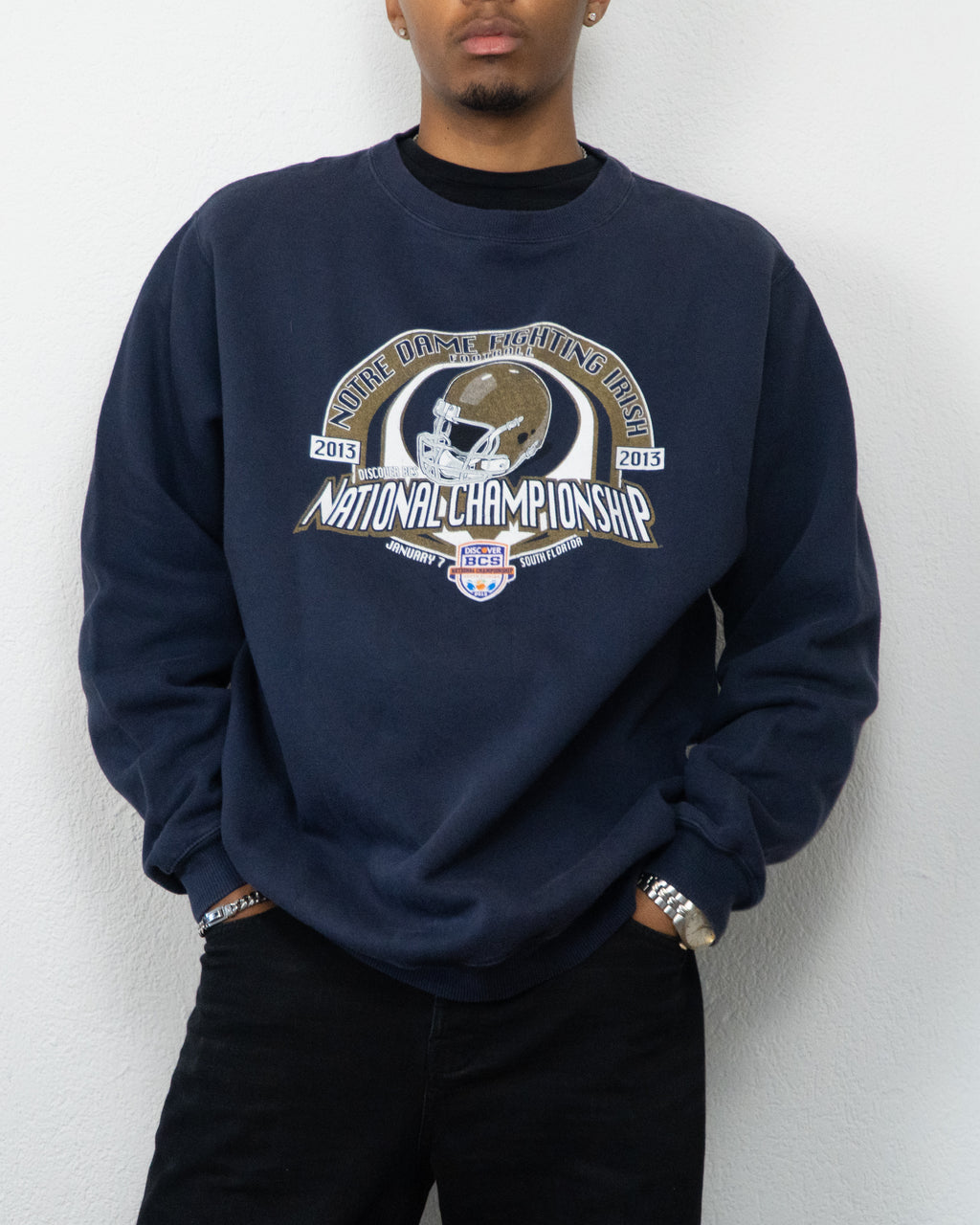SWEATSHIRT BLUE 84 NATIONAL CHAMPIONSHIP XL MARINE