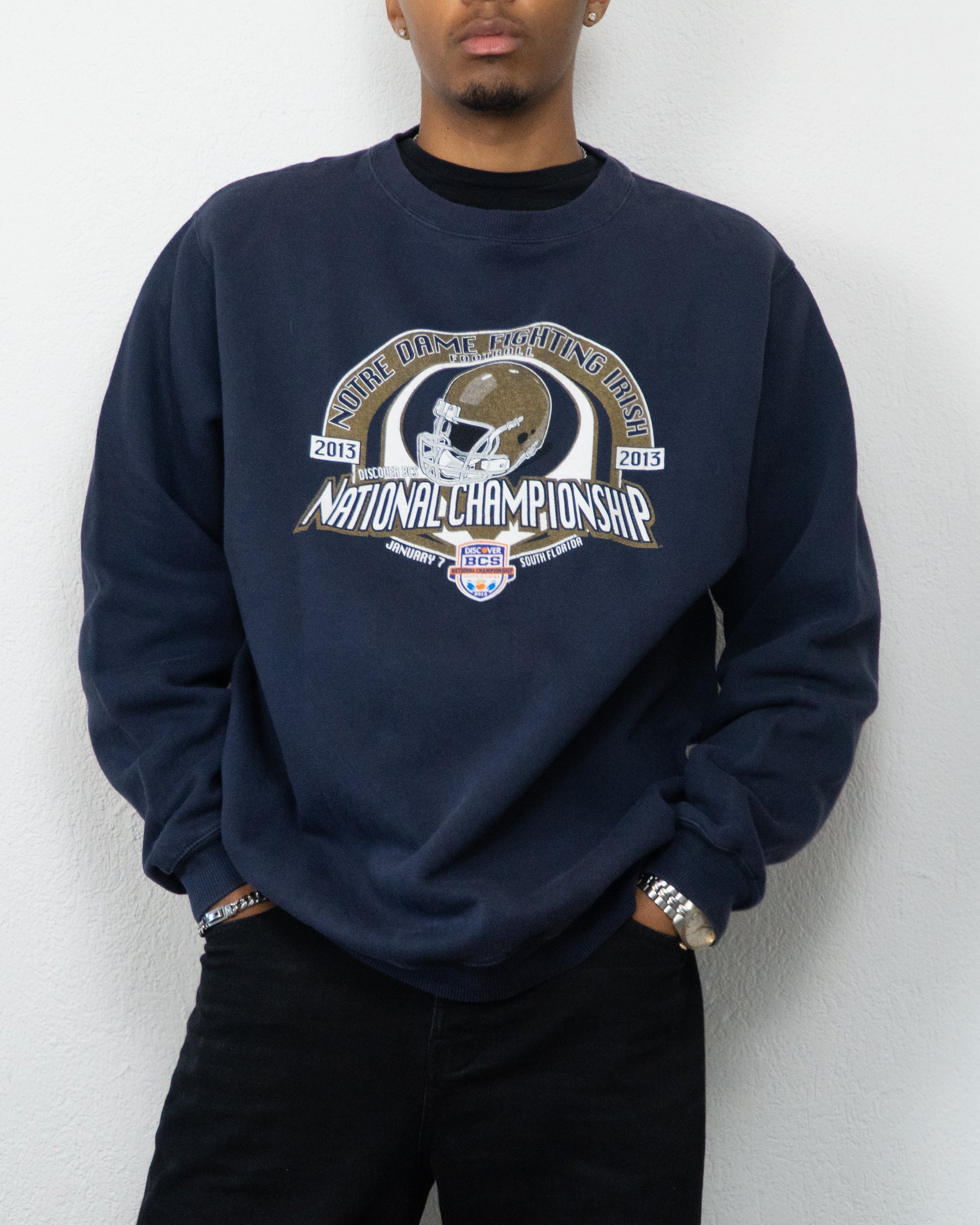 SWEATSHIRT BLUE 84 NATIONAL CHAMPIONSHIP XL MARINE