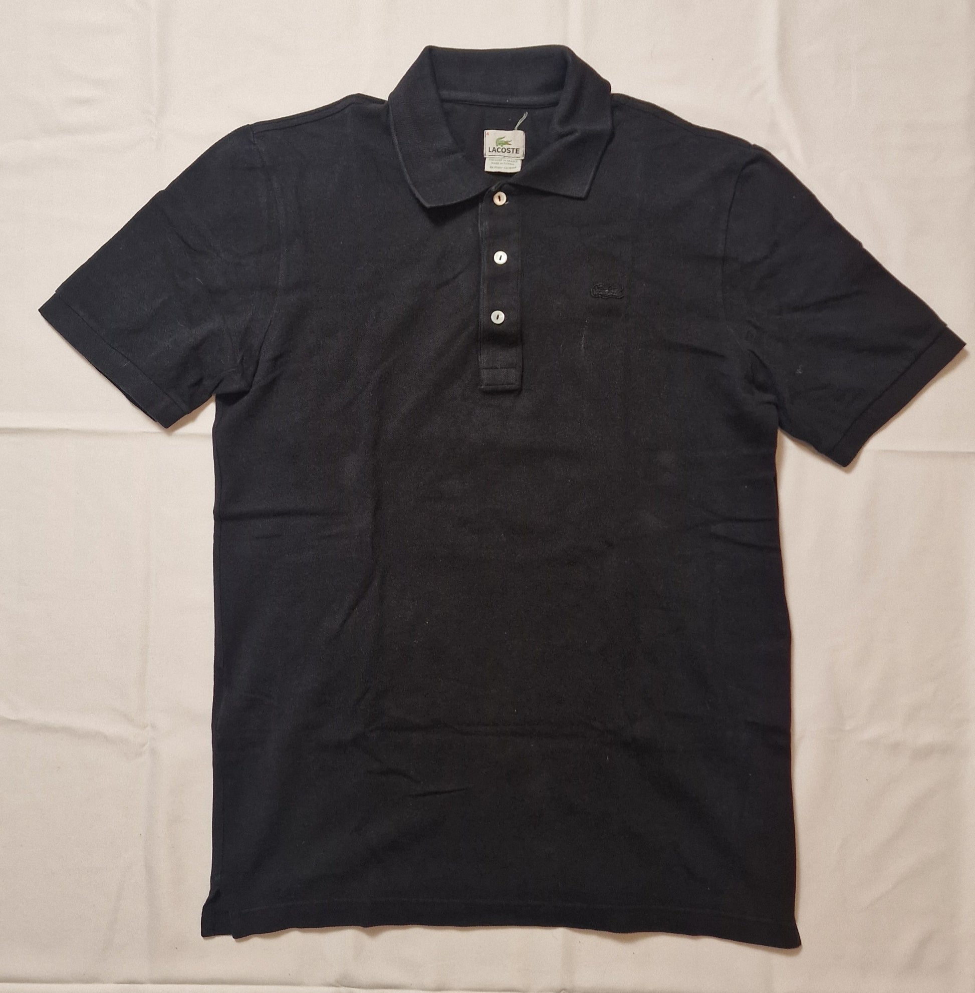 POLO LACOSTE 4/M NOIR