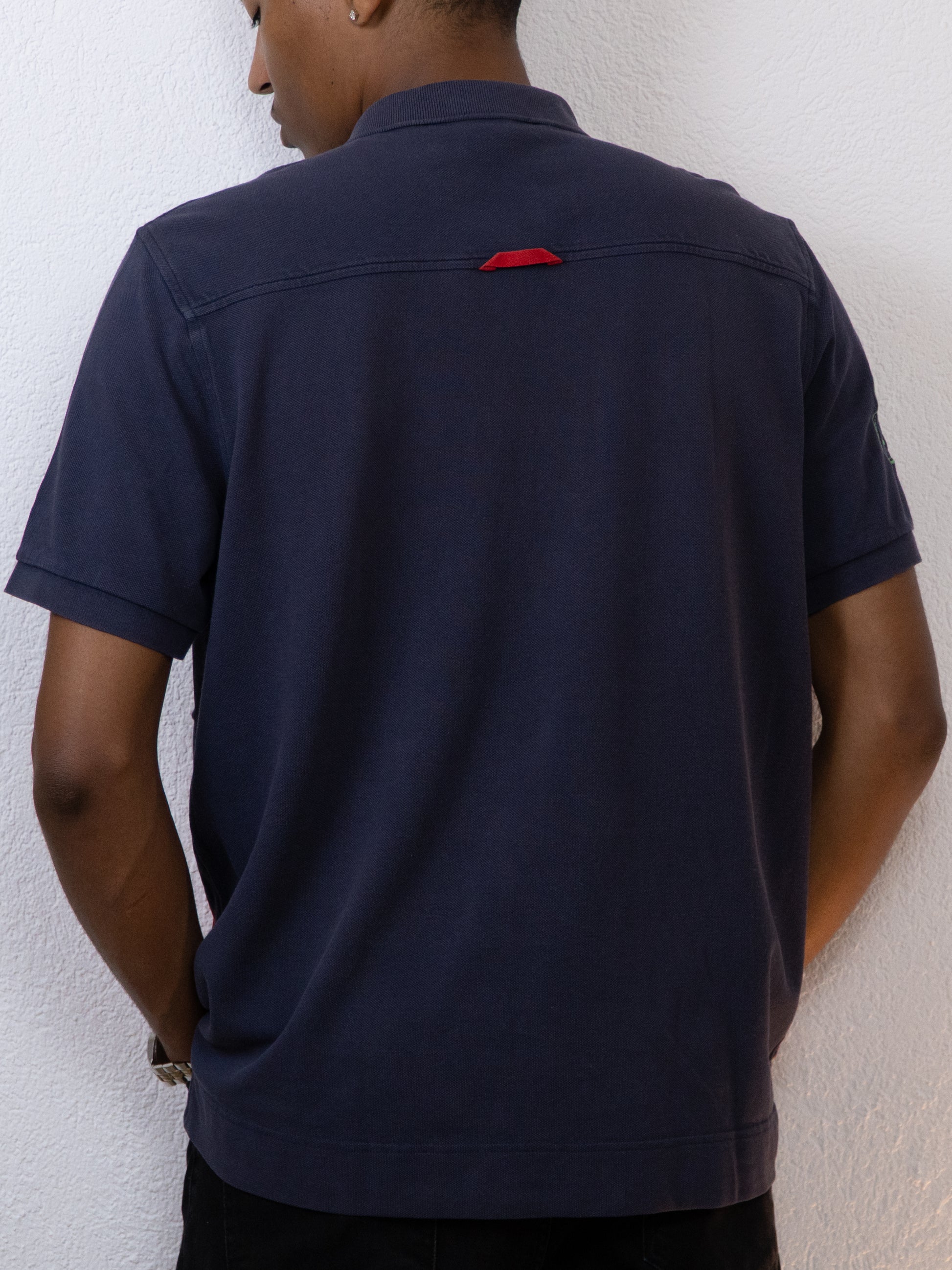 POLO LACOSTE 7/2XL BLEU ROUGE