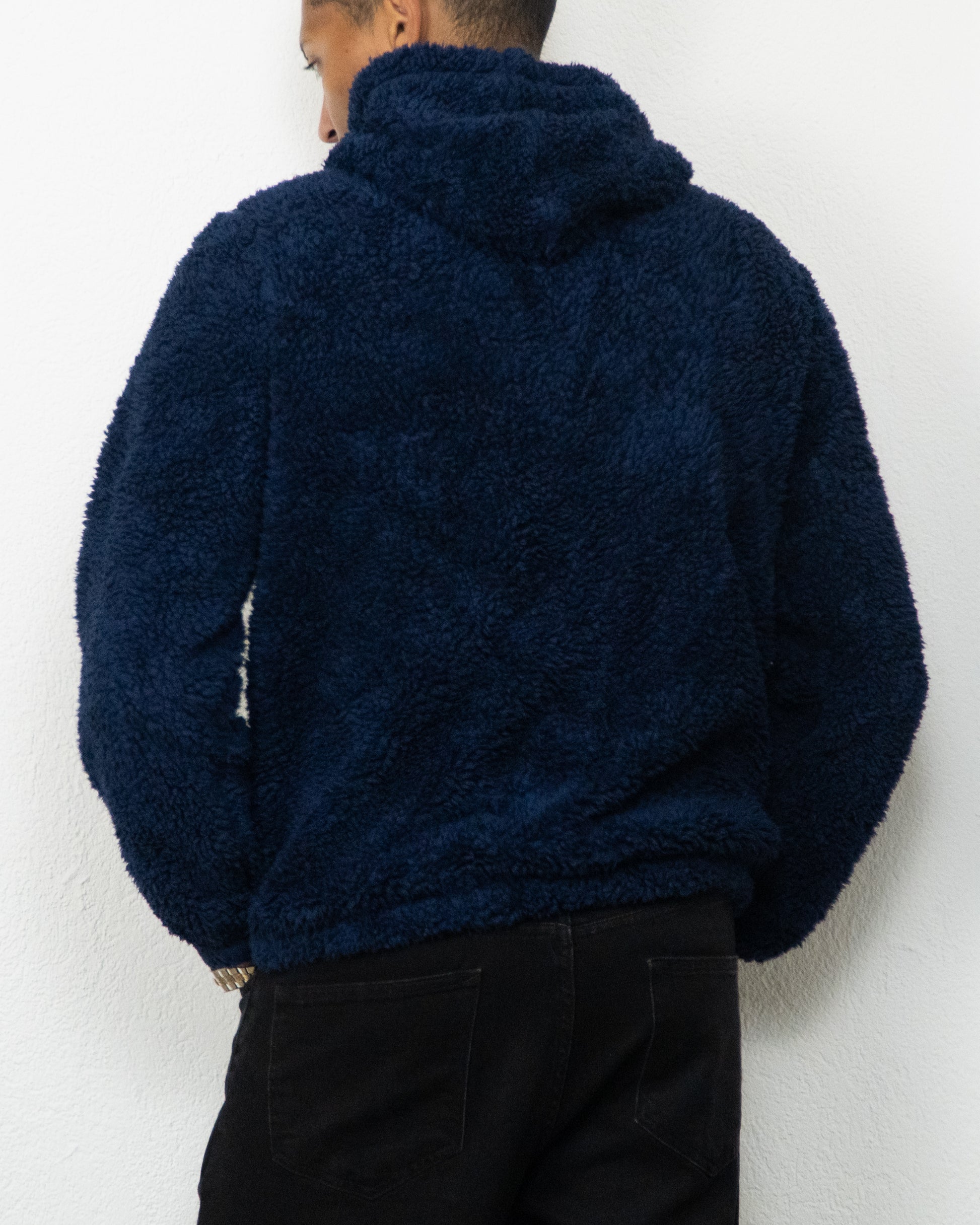 SWEATSHIRT CAPUCHE POLAIRE FILA L BLEU FONCÉ