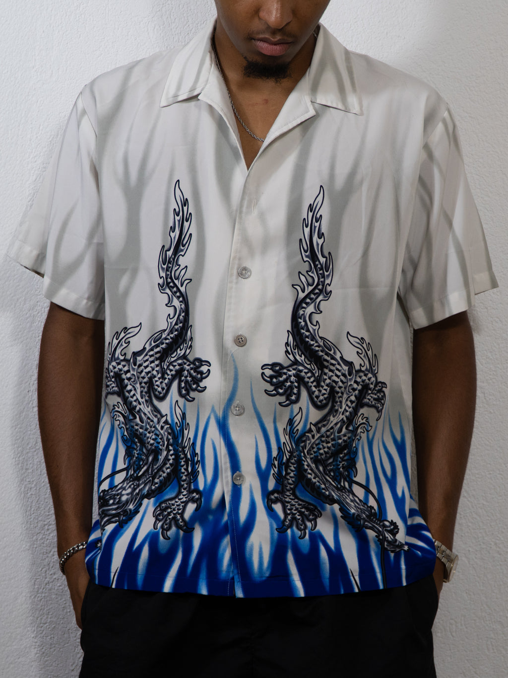 CHEMISE DRAGON STREET CULTURE M BLANC