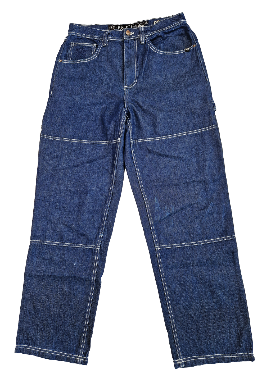PANTALON BAGGY HALF HALF 30 BLEU CLAIR