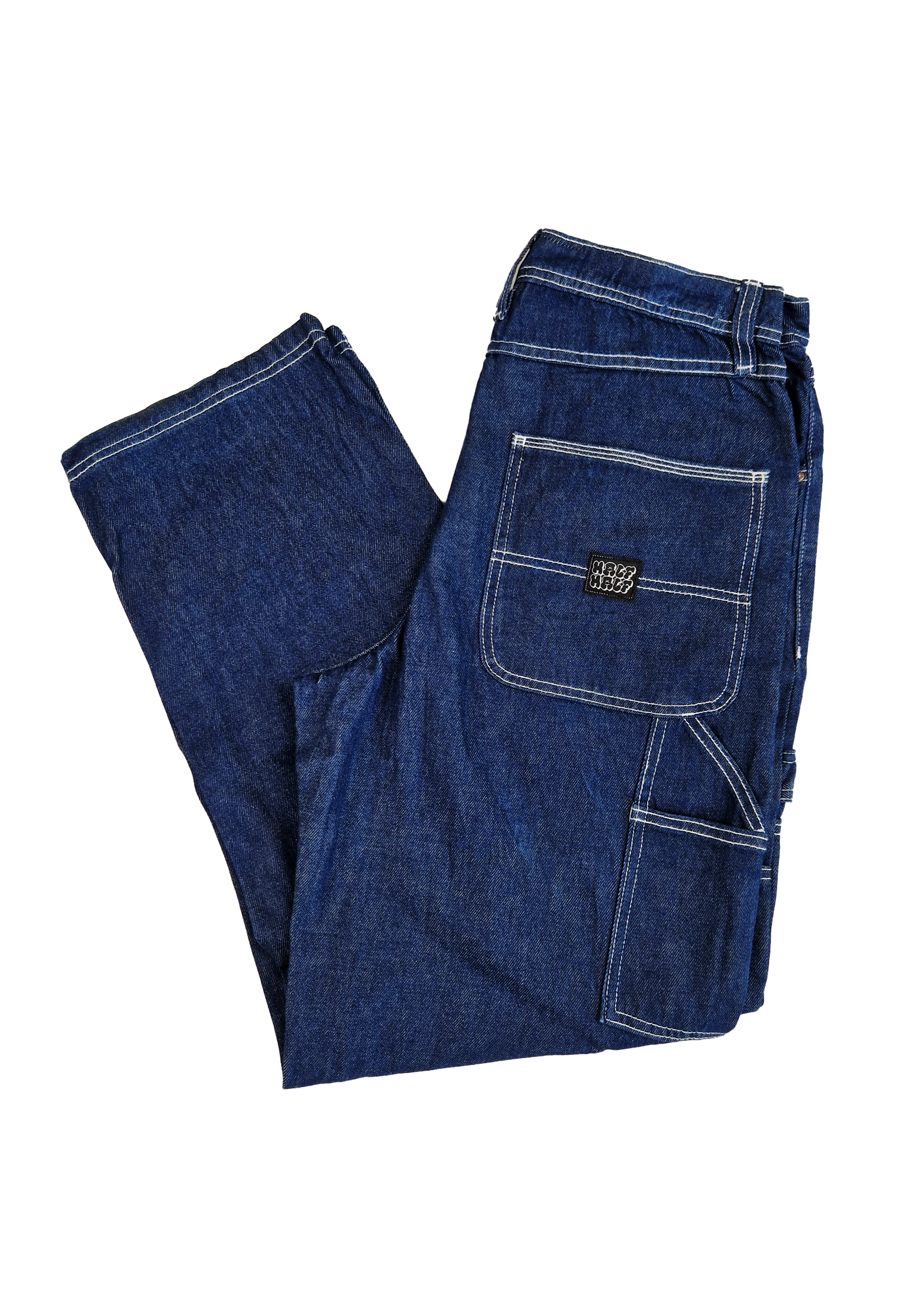 PANTALON BAGGY HALF HALF 30 BLEU CLAIR