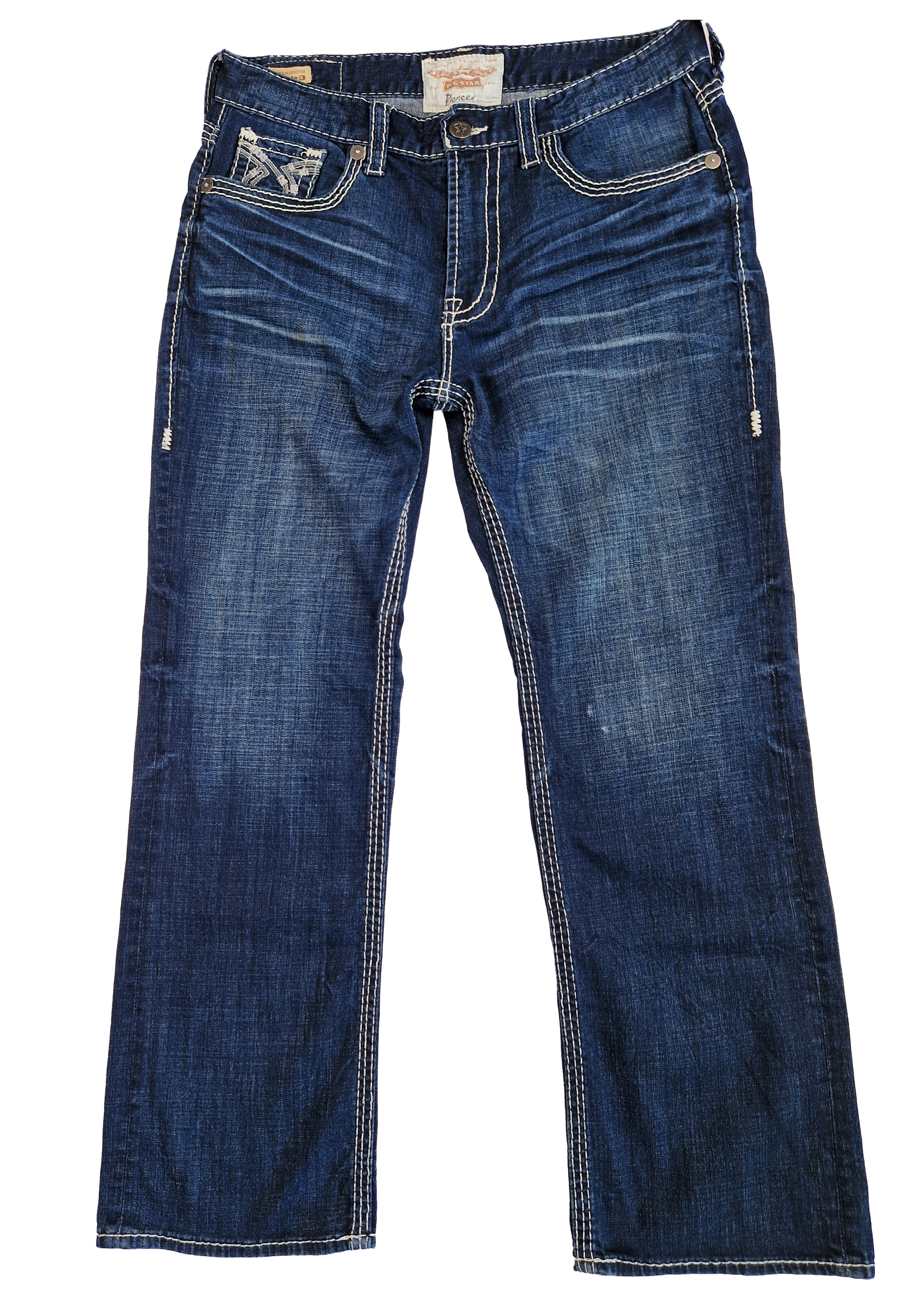PANTALON BIGSTAR VINTAGE COLLECTION PIONEER 36 BLEU BRODÉ