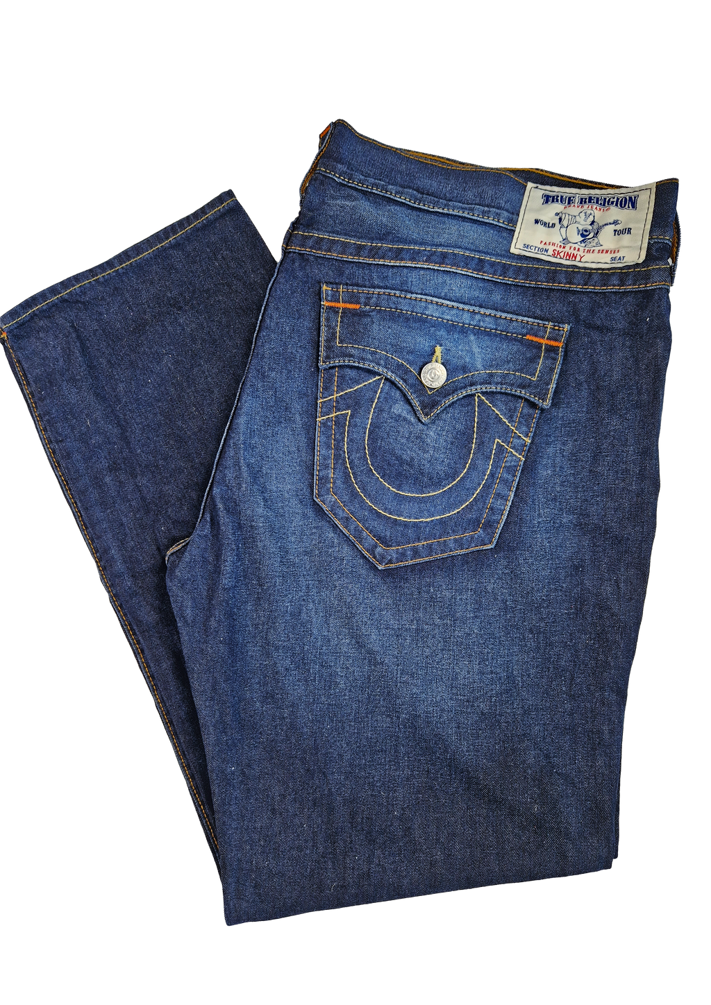 PANTALON JEANS TRUE RELIGION SKINNY 46 BLEU DENIM