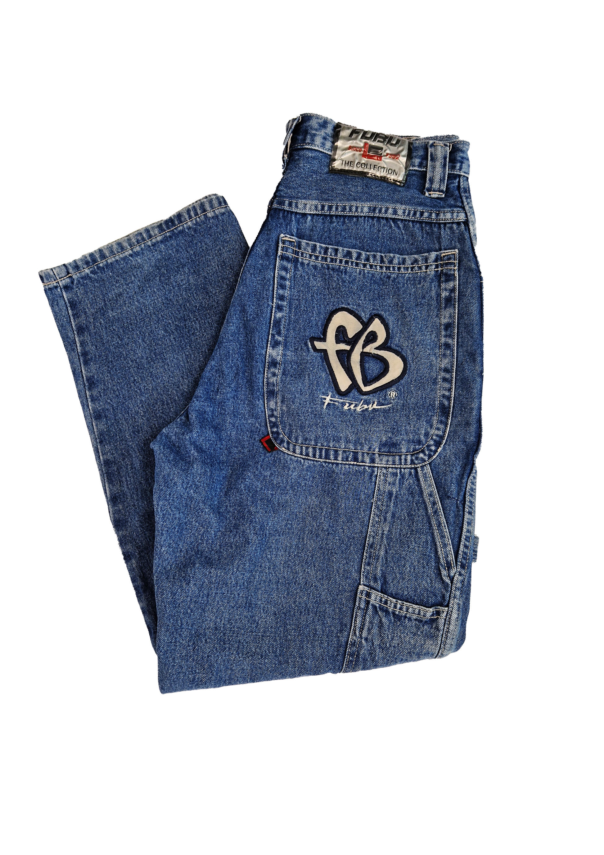 PANTALON BAGGY FUBU 30 BLEU