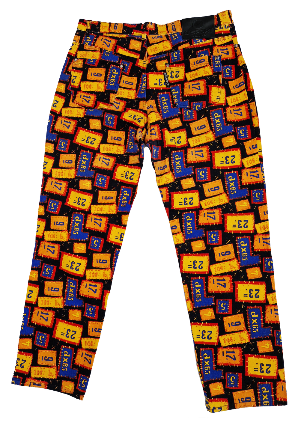 PANTALON GUY O'SPORT 40 NOIR JAUNE