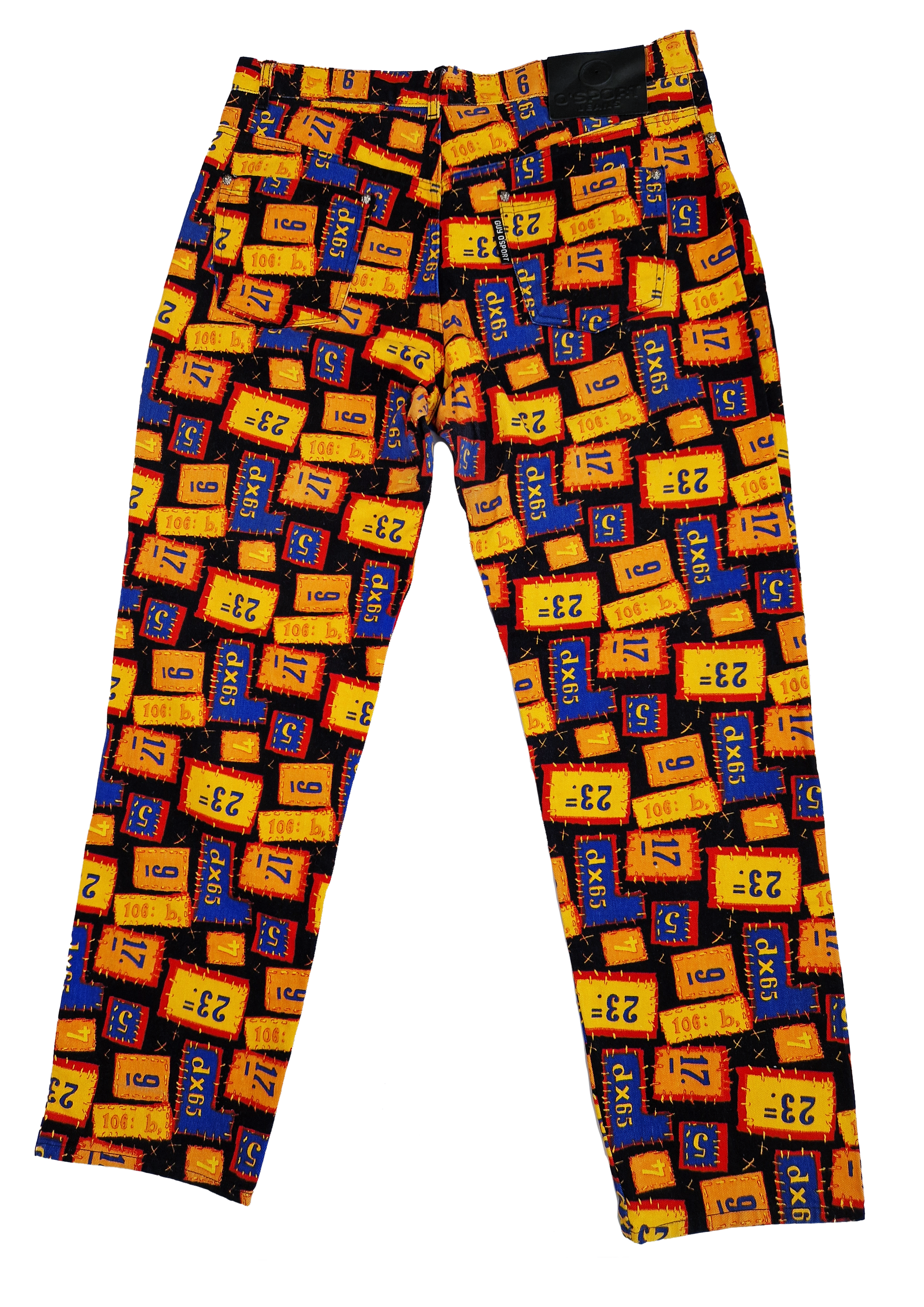 PANTALON GUY O'SPORT 40 NOIR JAUNE