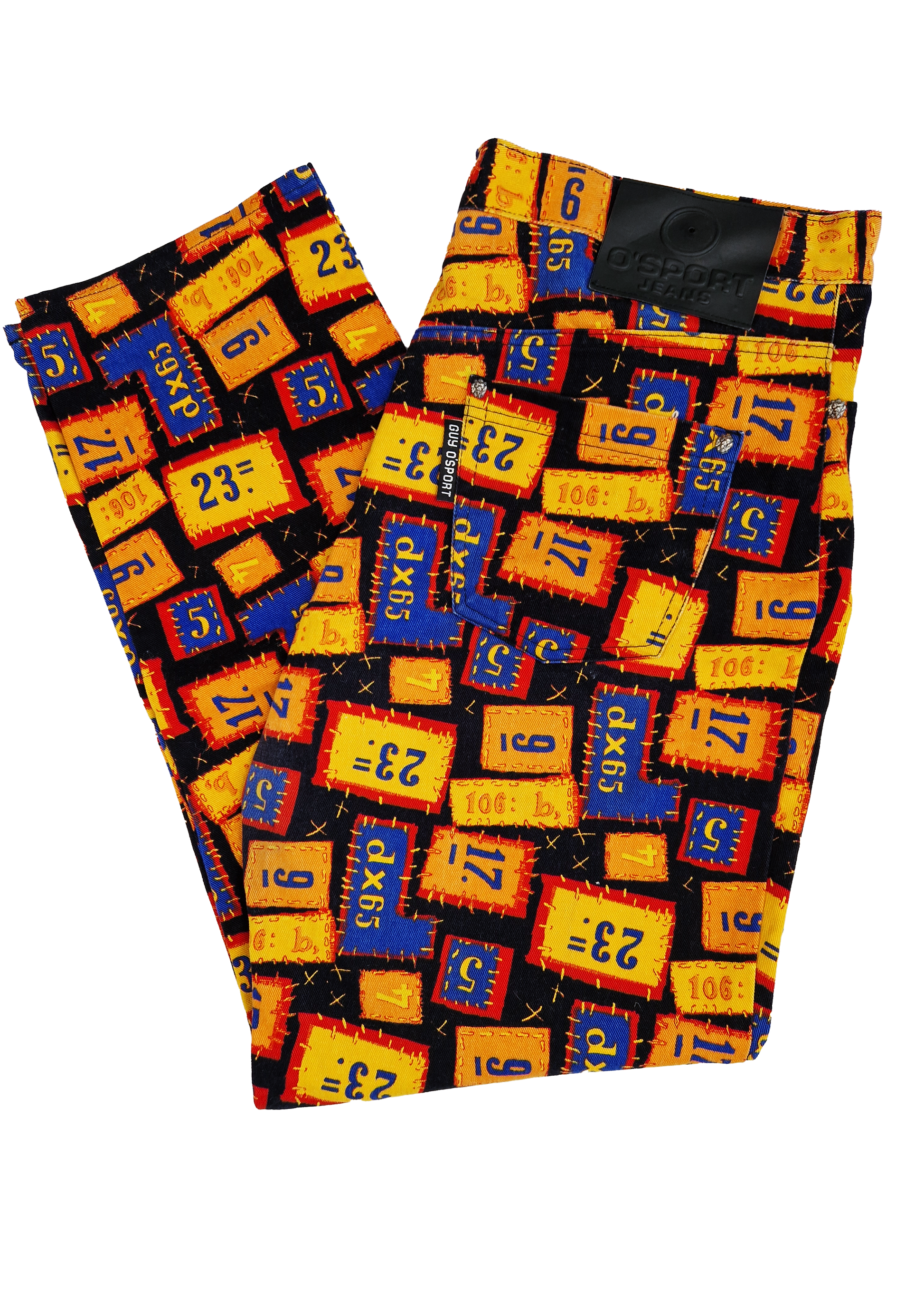 PANTALON GUY O'SPORT 40 NOIR JAUNE